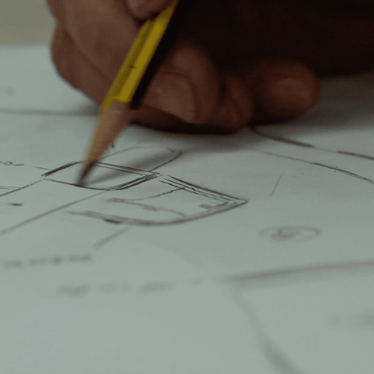 Yellow pencil with black lead and eraser, likely made of wood or plastic.