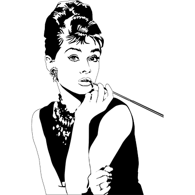 Audrey Hepburn illustration.