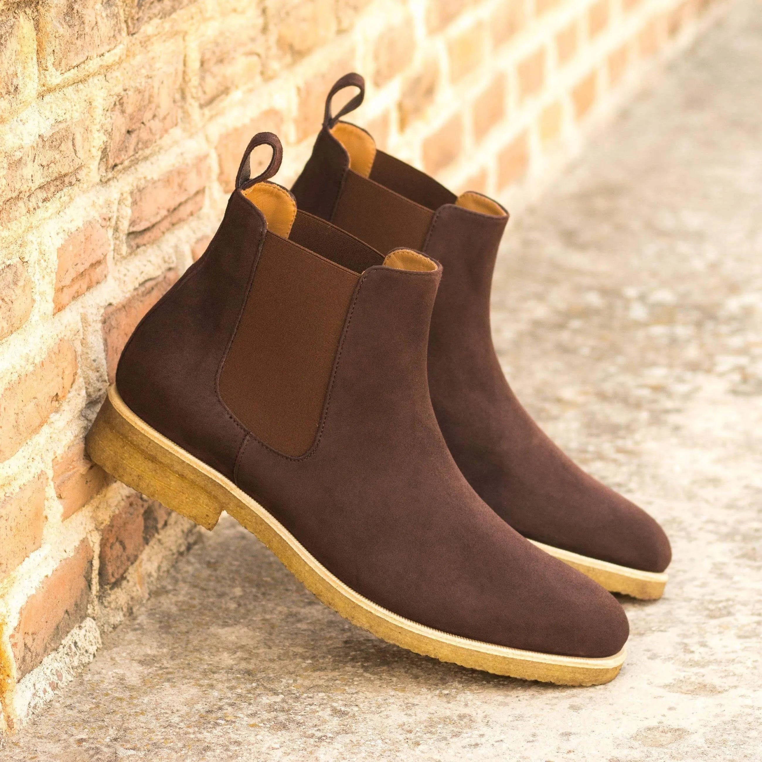 Brown suede 1905 Chelsea Boots II luxury bespoke shoes for men