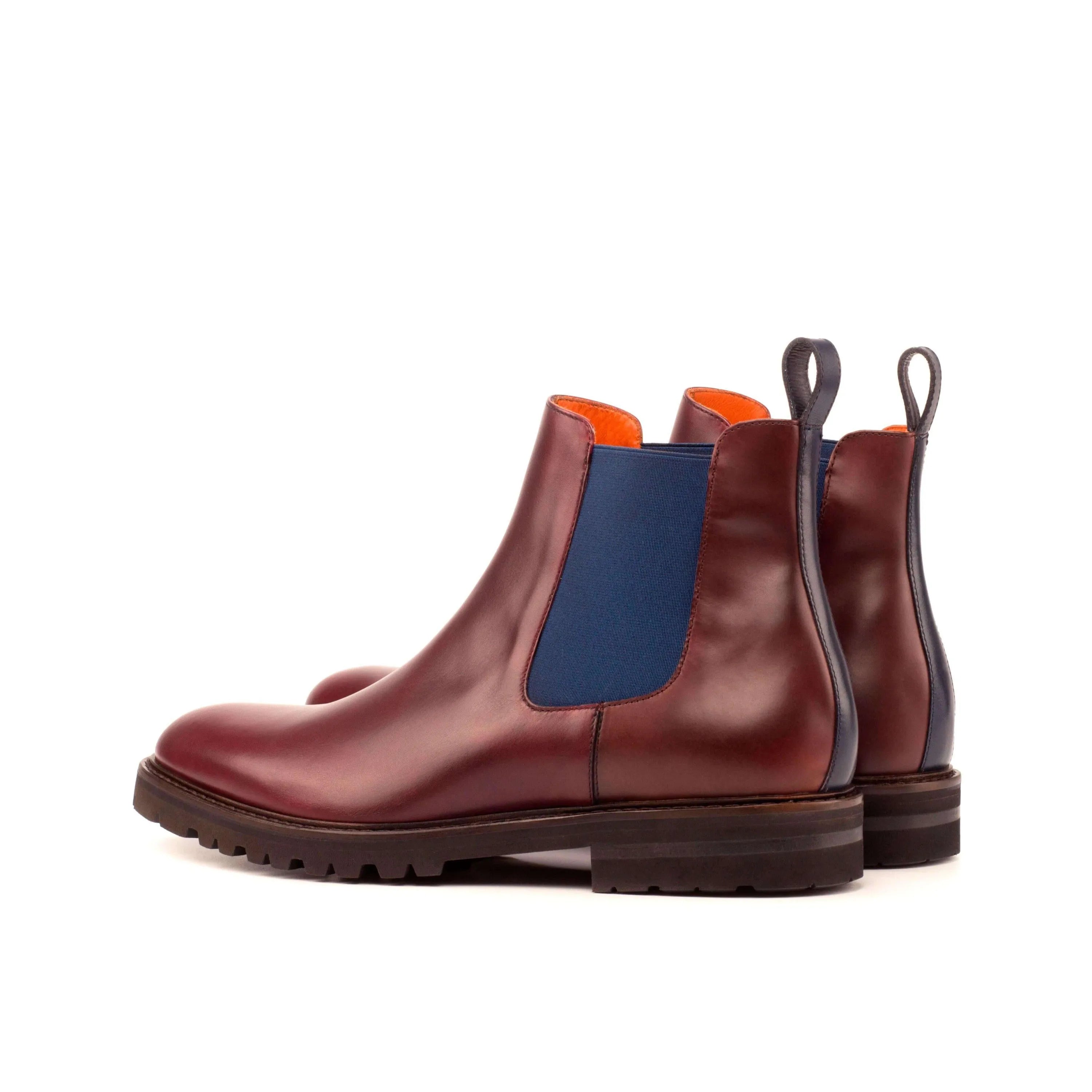 45TD Chelsea Boot in burgundy box calf leather