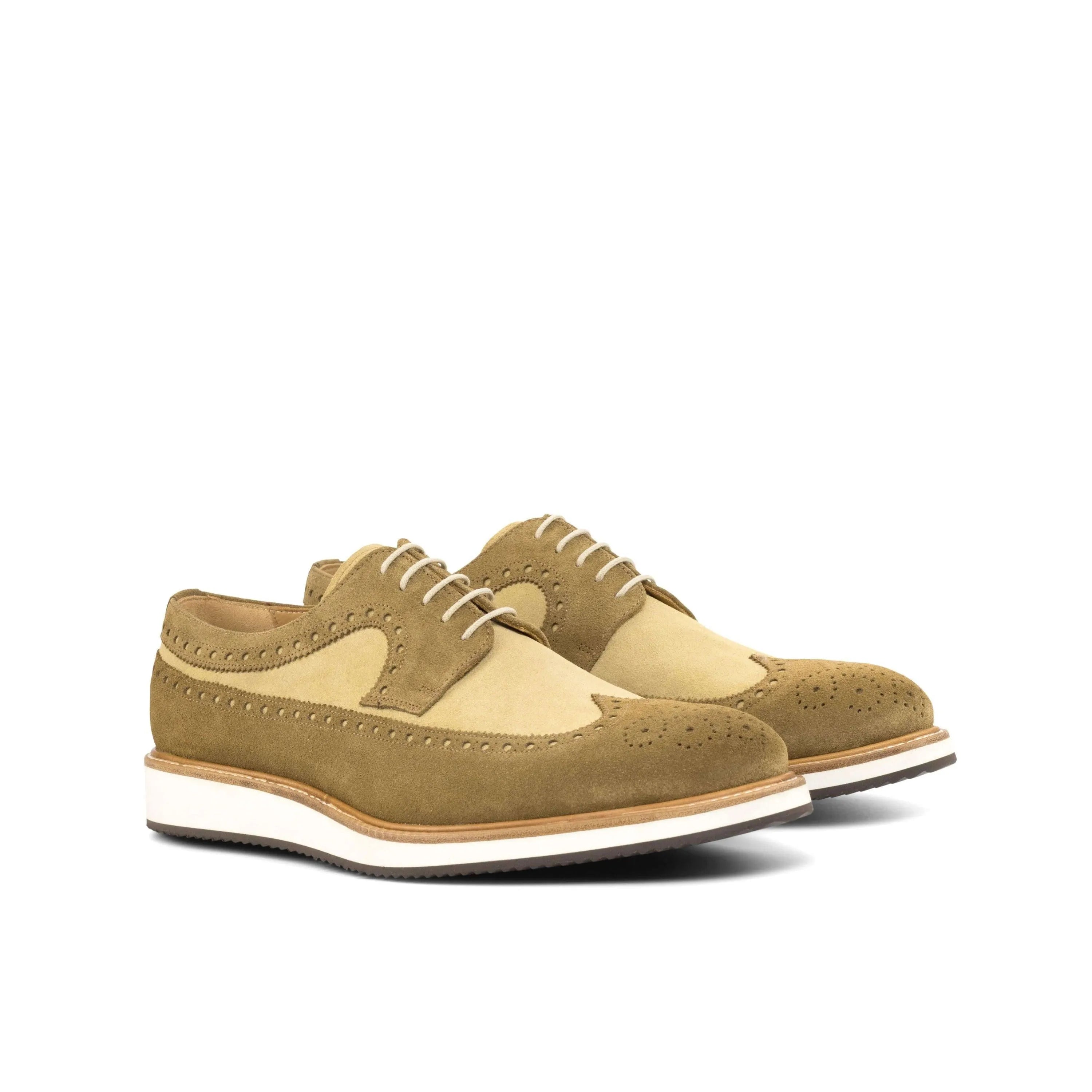 Two-tone leather 5ti Longwing Blucher longwing blucher shoes