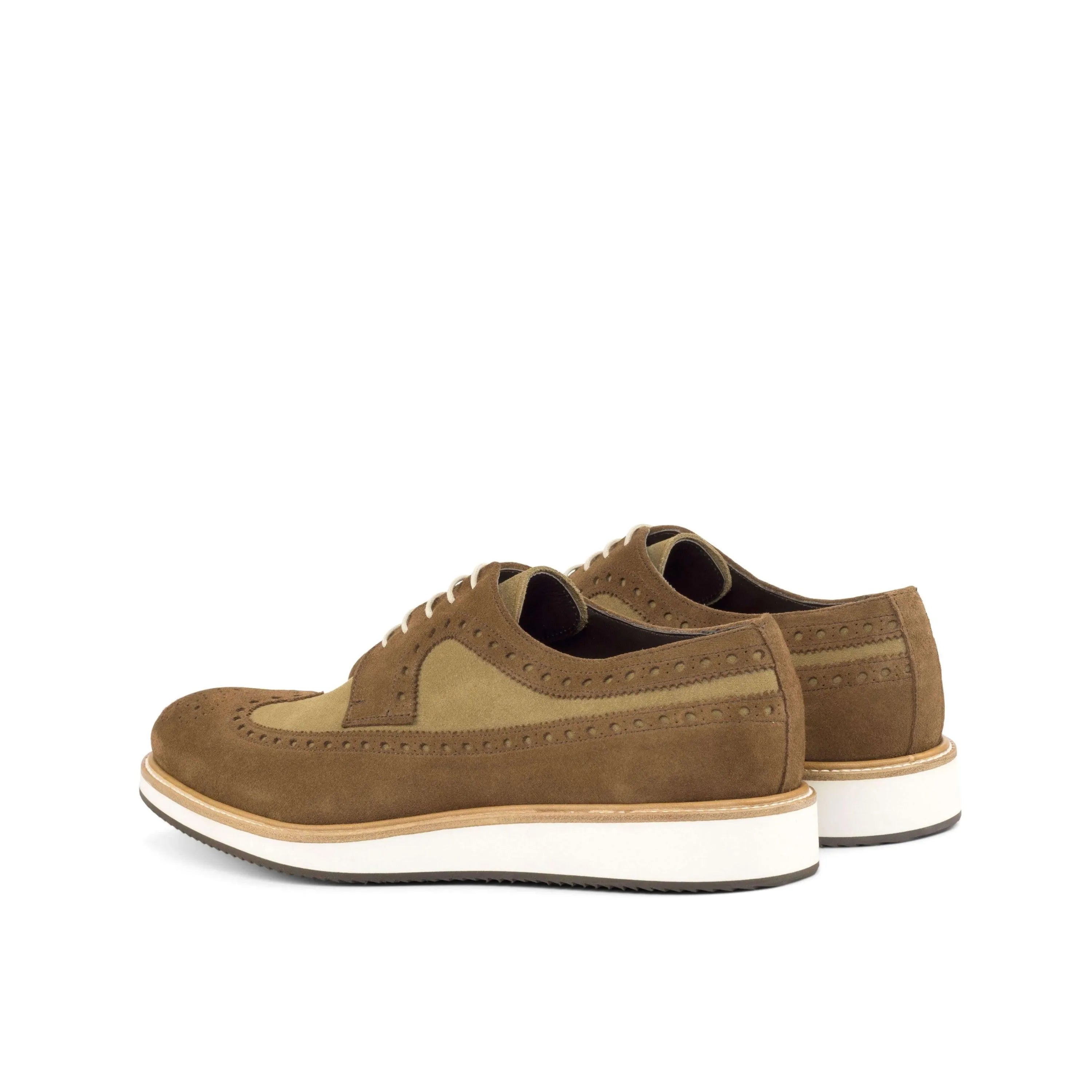 99G Longwing Blucher II brown leather wingtip shoes