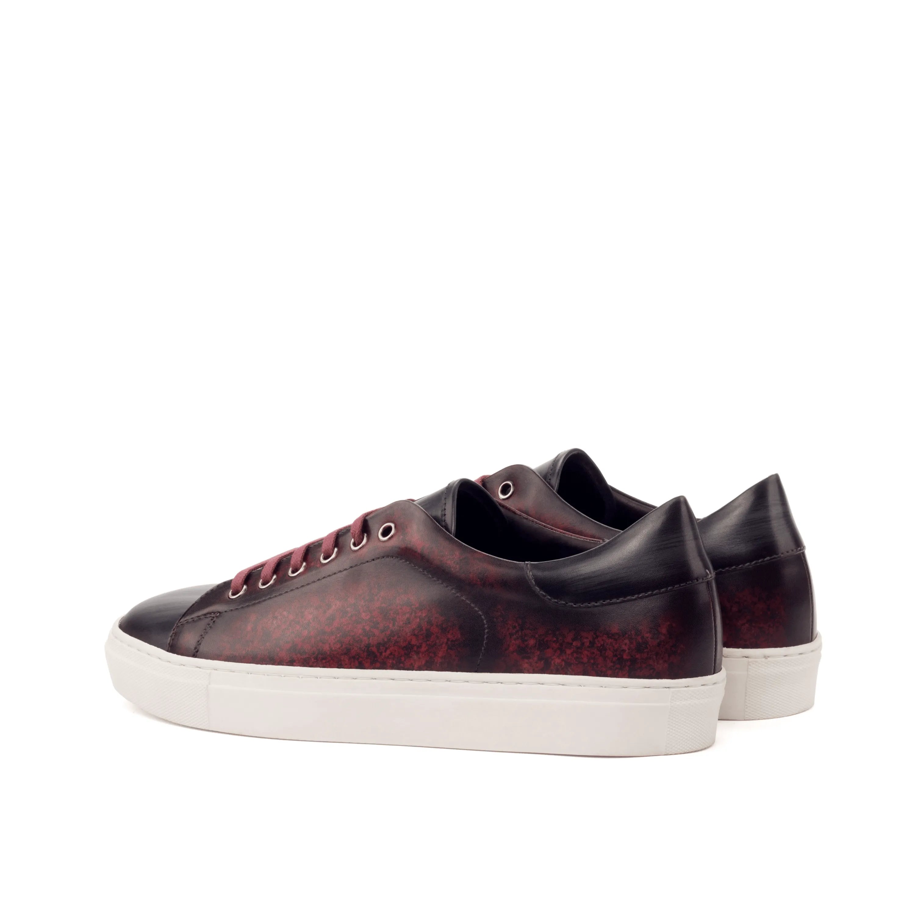 Burgundy Abril Trainer Patina sneakers with white soles