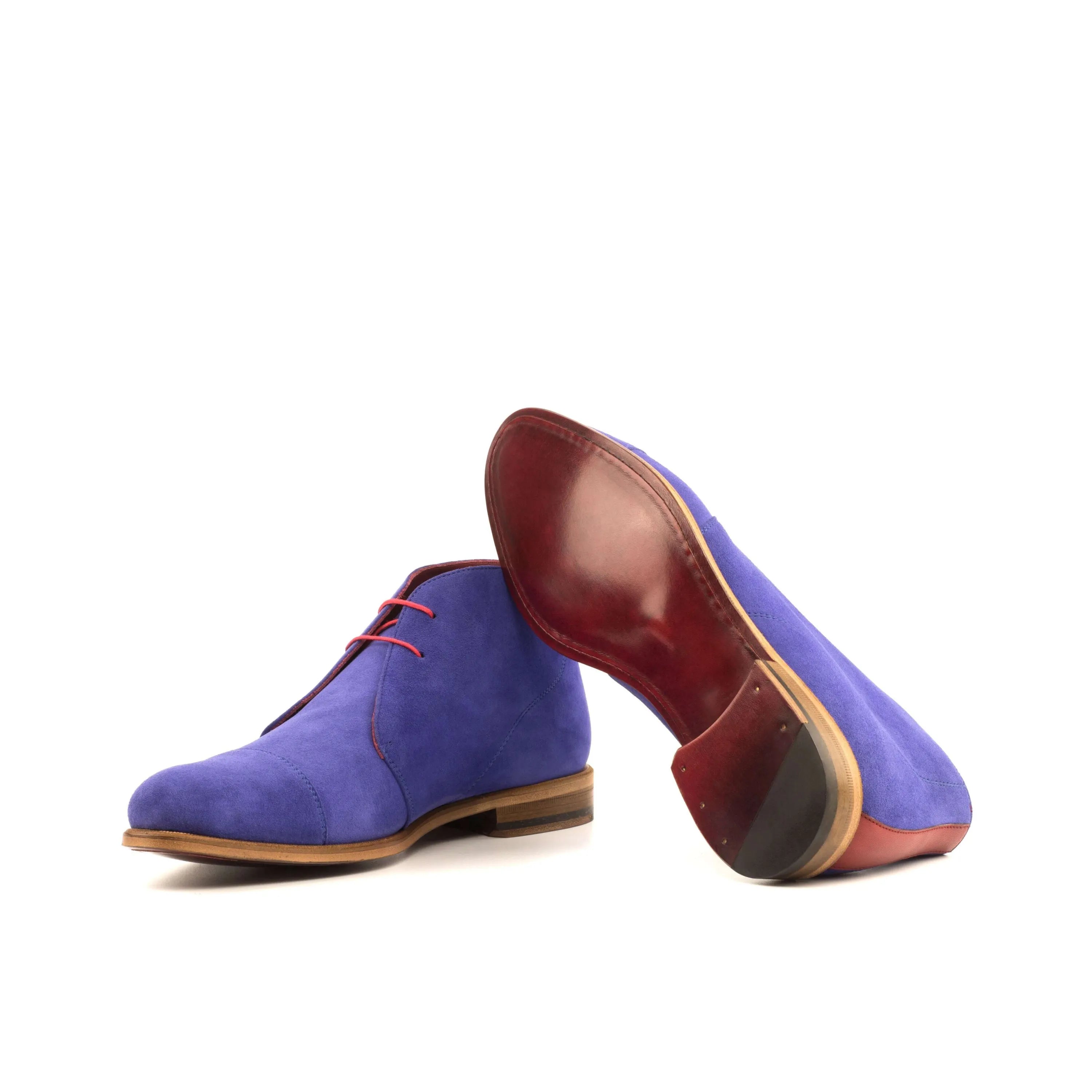 Pair of blue suede Admiral Chukka boots