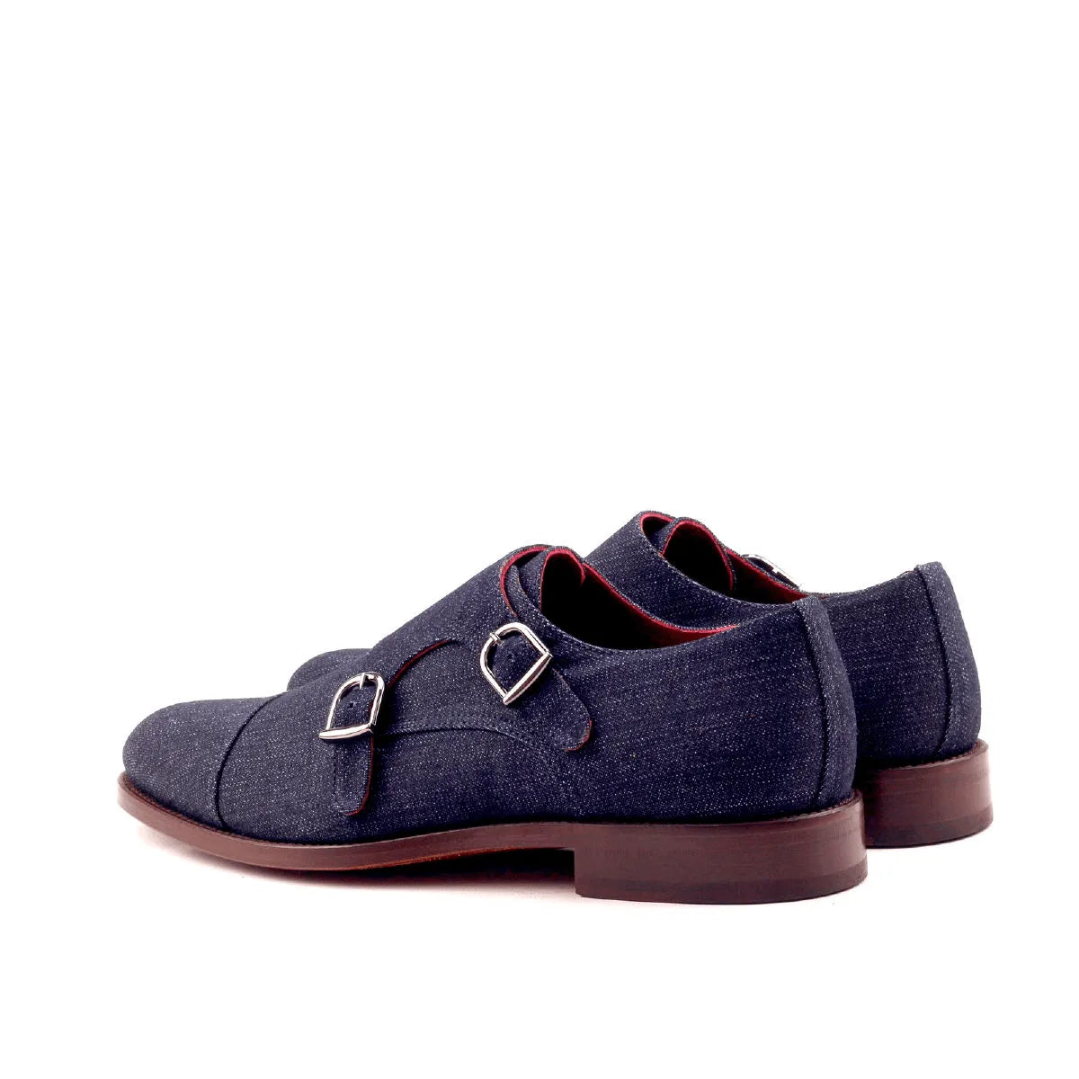 Aesop Double Monk II blue denim double monk shoes