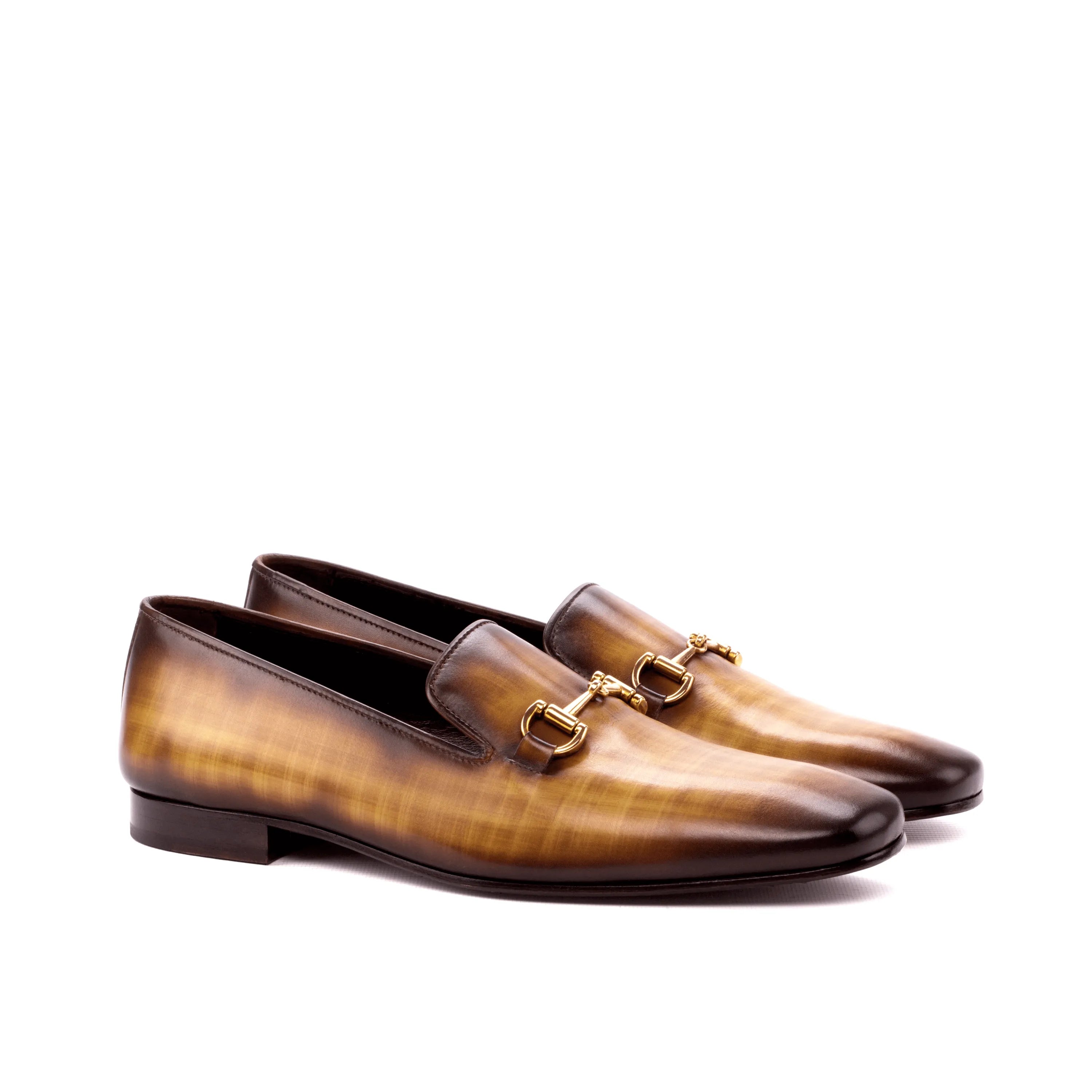 Albus Drake Slipon II leather horsebit loafers back view