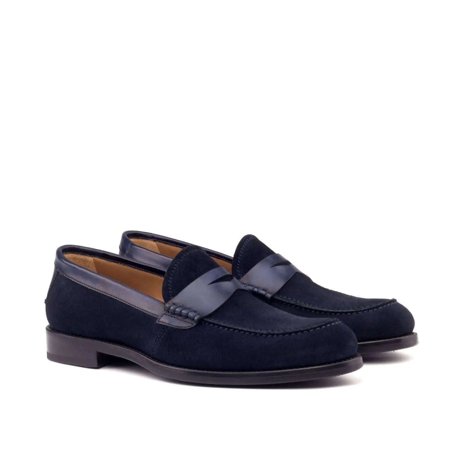Alis Ladies Loafers II navy blue suede pair