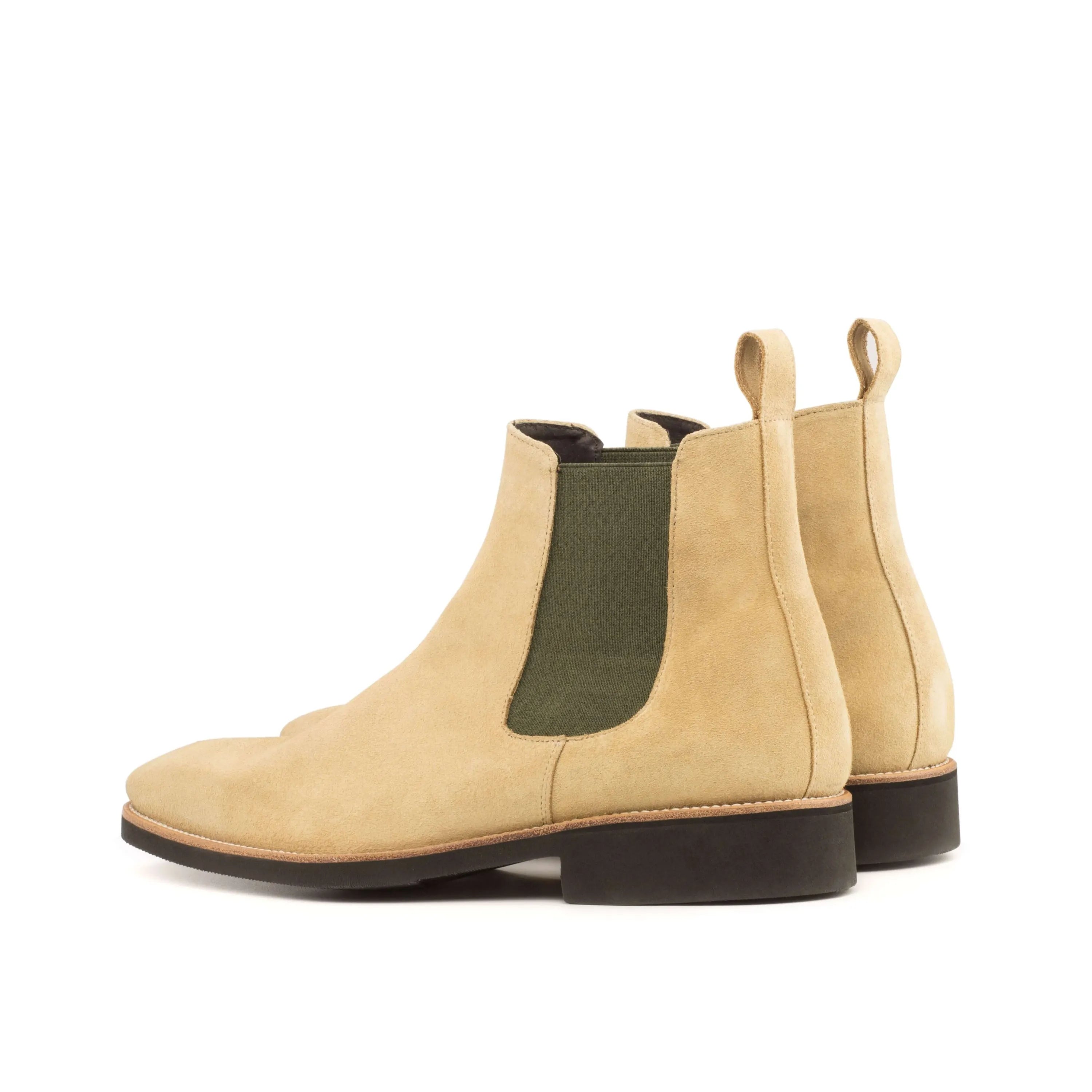 Tan suede Anoki Chelsea boots back view