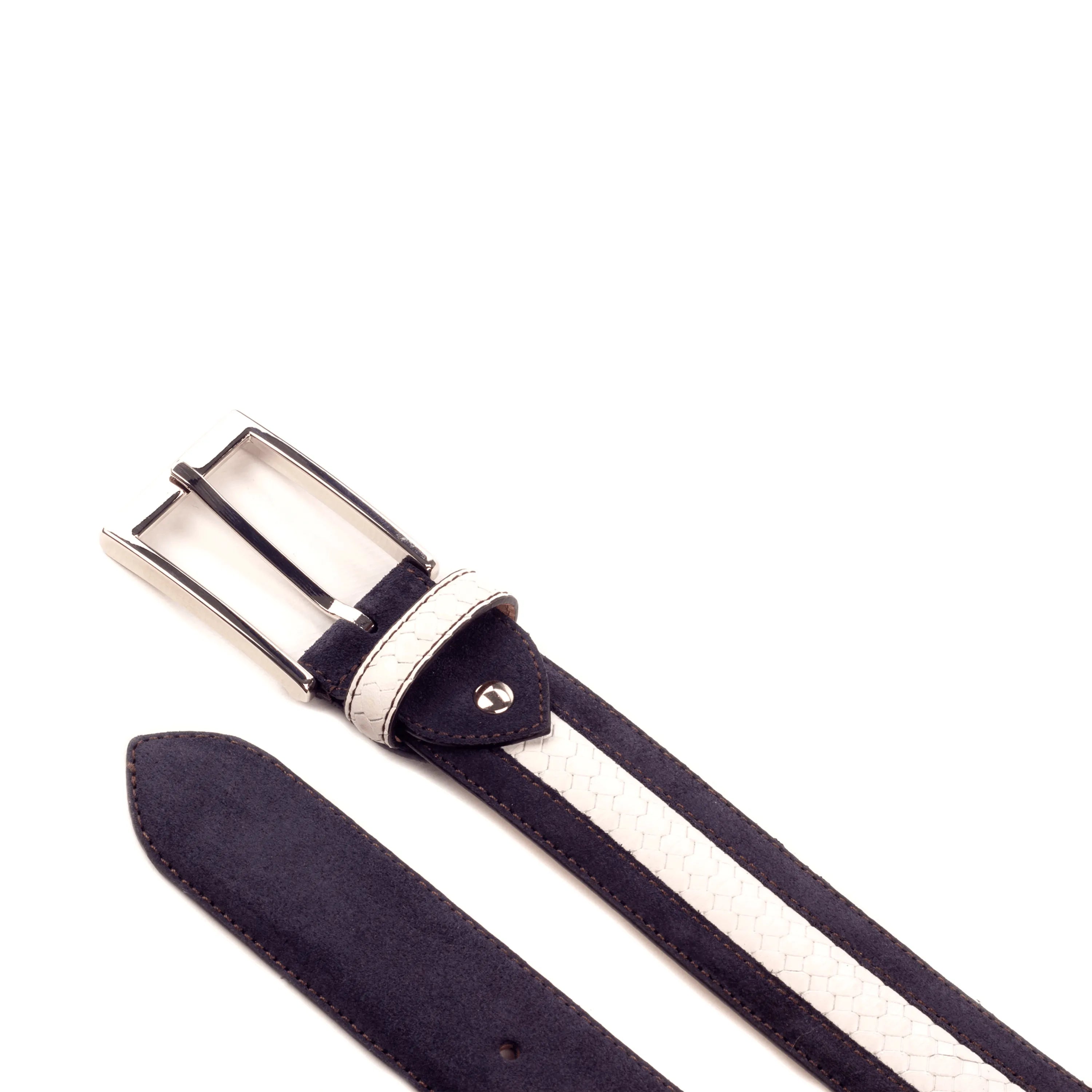 Anza Venice Belt II black and white striped belt
