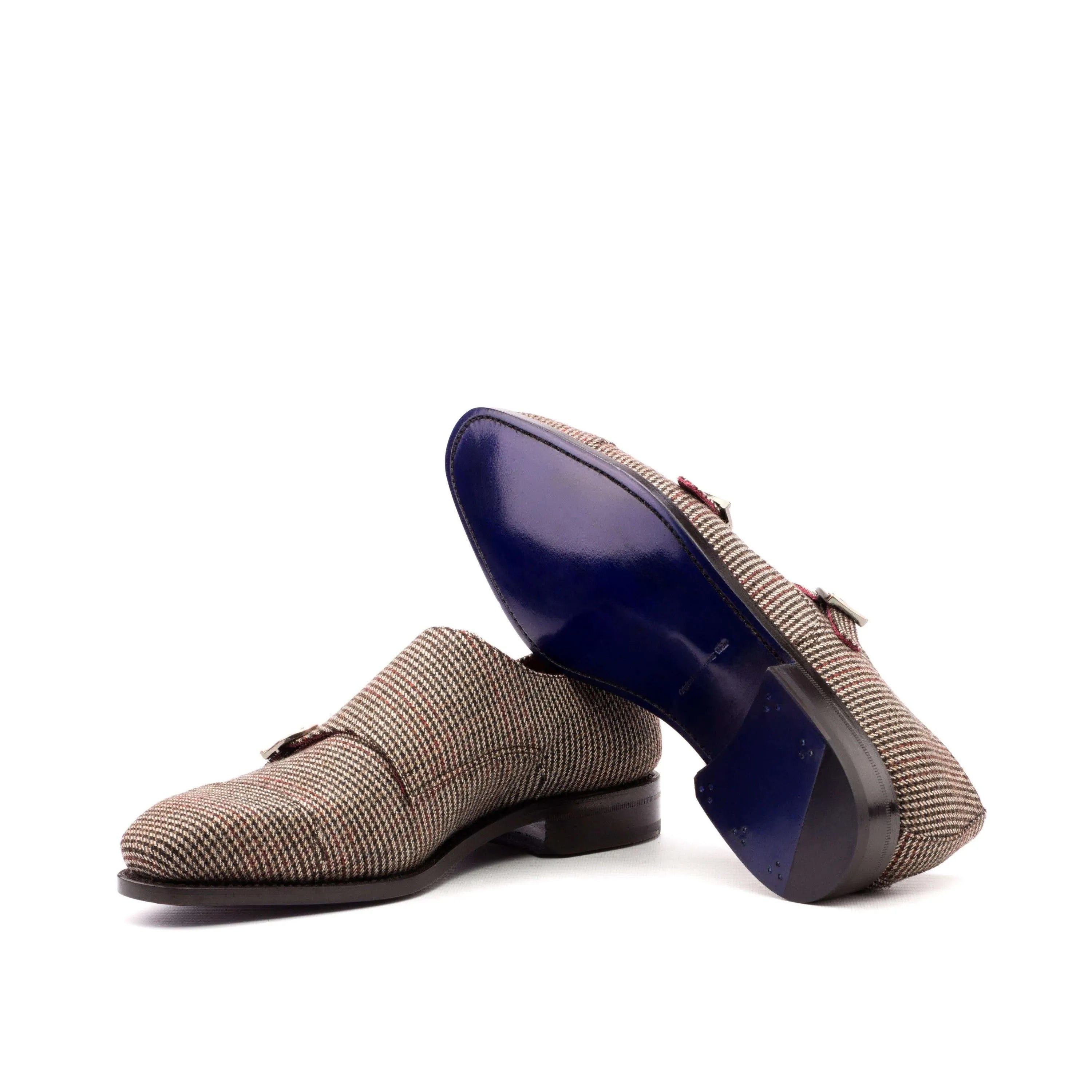 Ara Double Monk II houndstooth double monk strap shoes