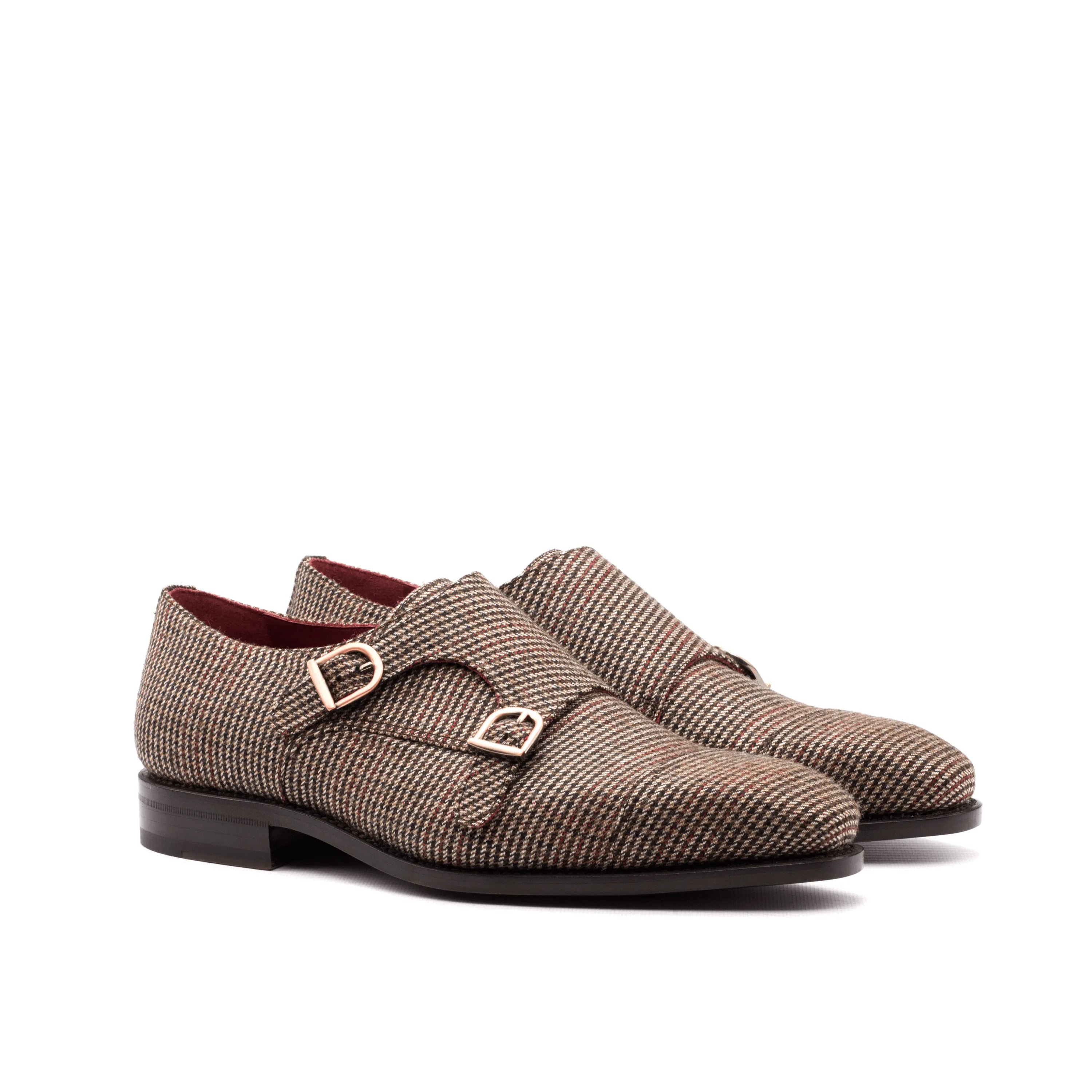 Ara Double Monk II tweed double monk strap shoes