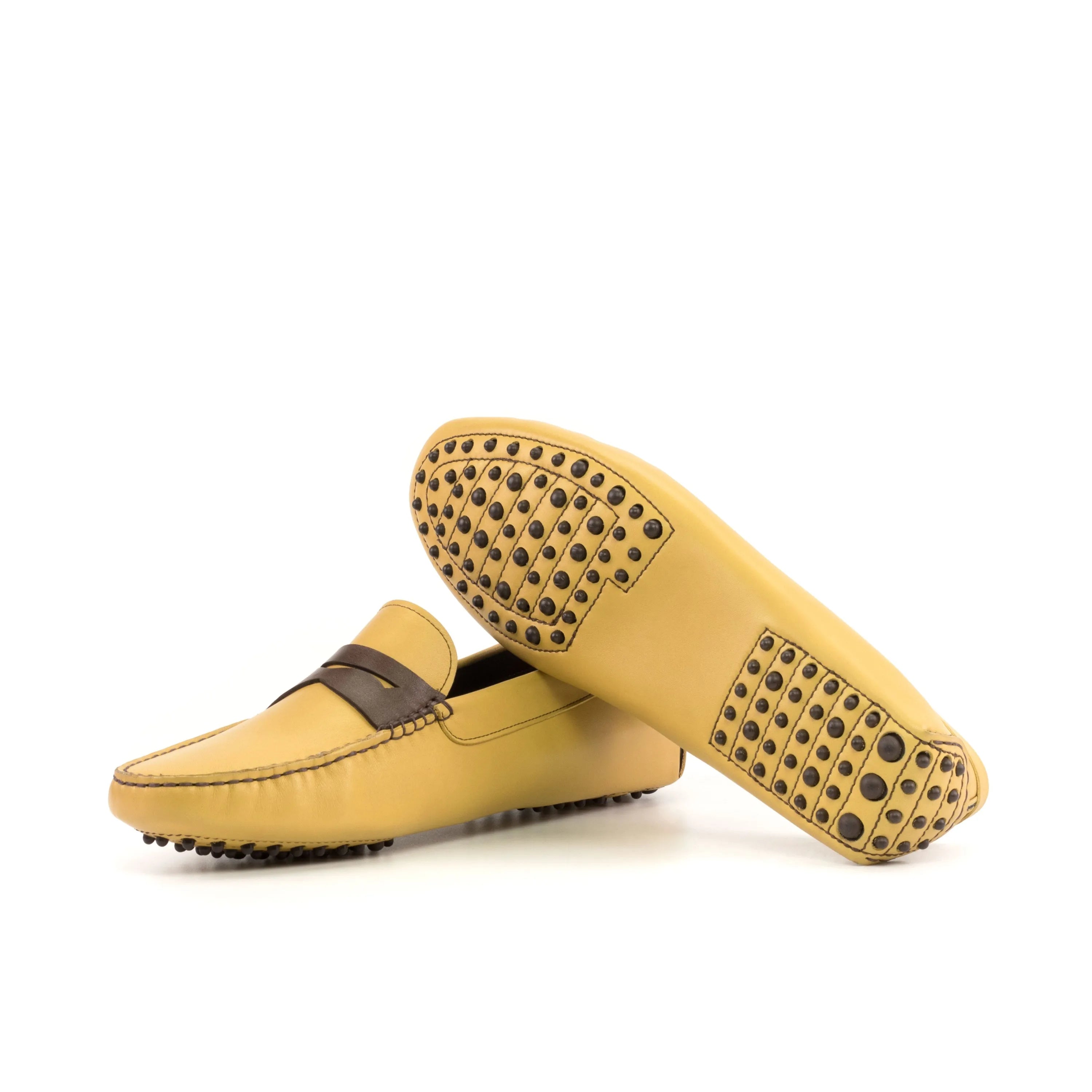 Bellatrix Driver II tan nappa Italian leather driving loafers