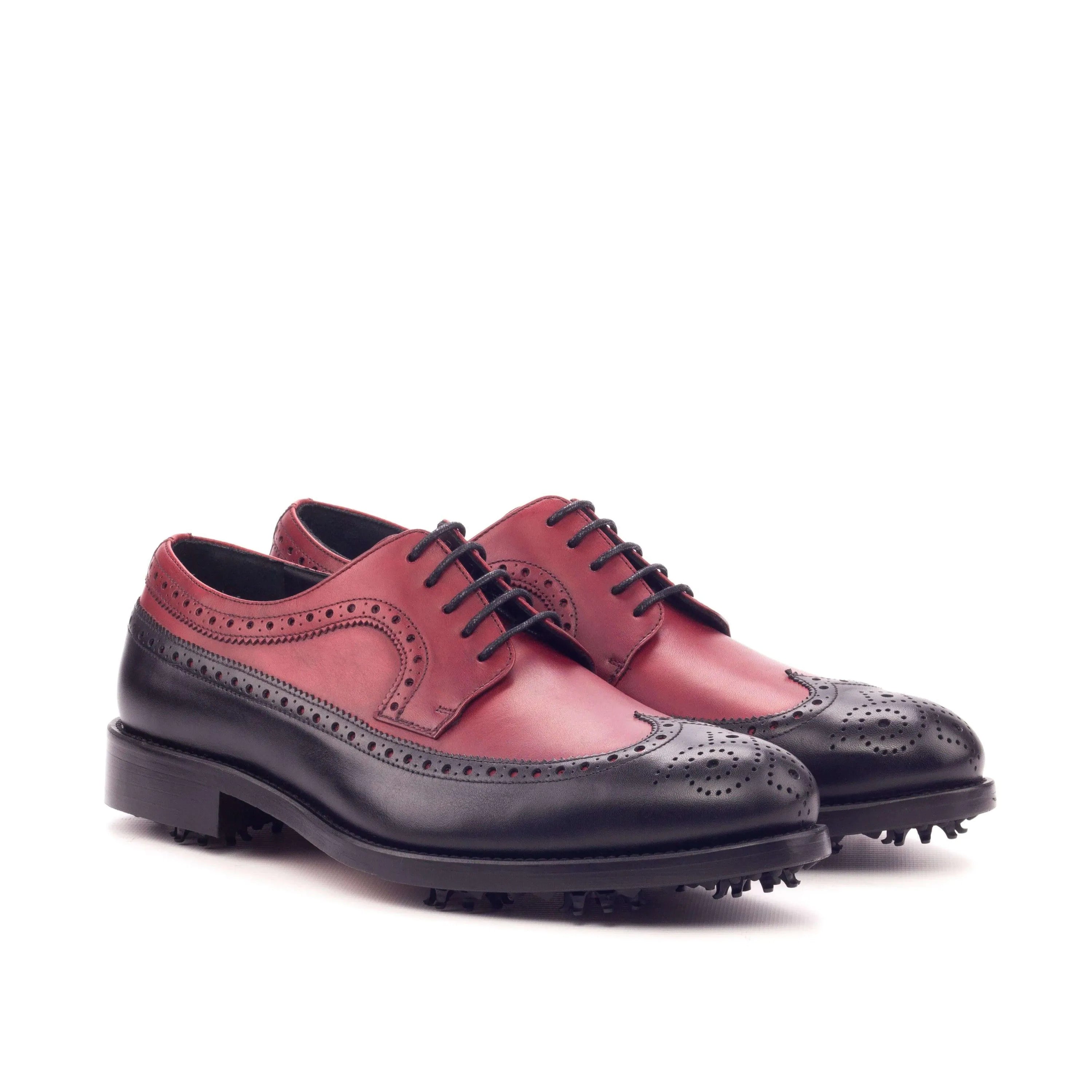 Birdie Long Blucher two-tone leather saddle golf shoes