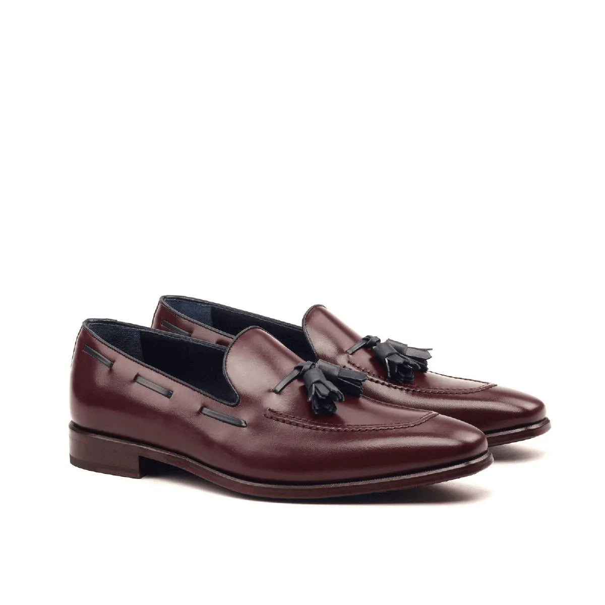 Burgundy box calf Broadway loafers II luxury bespoke shoes for men