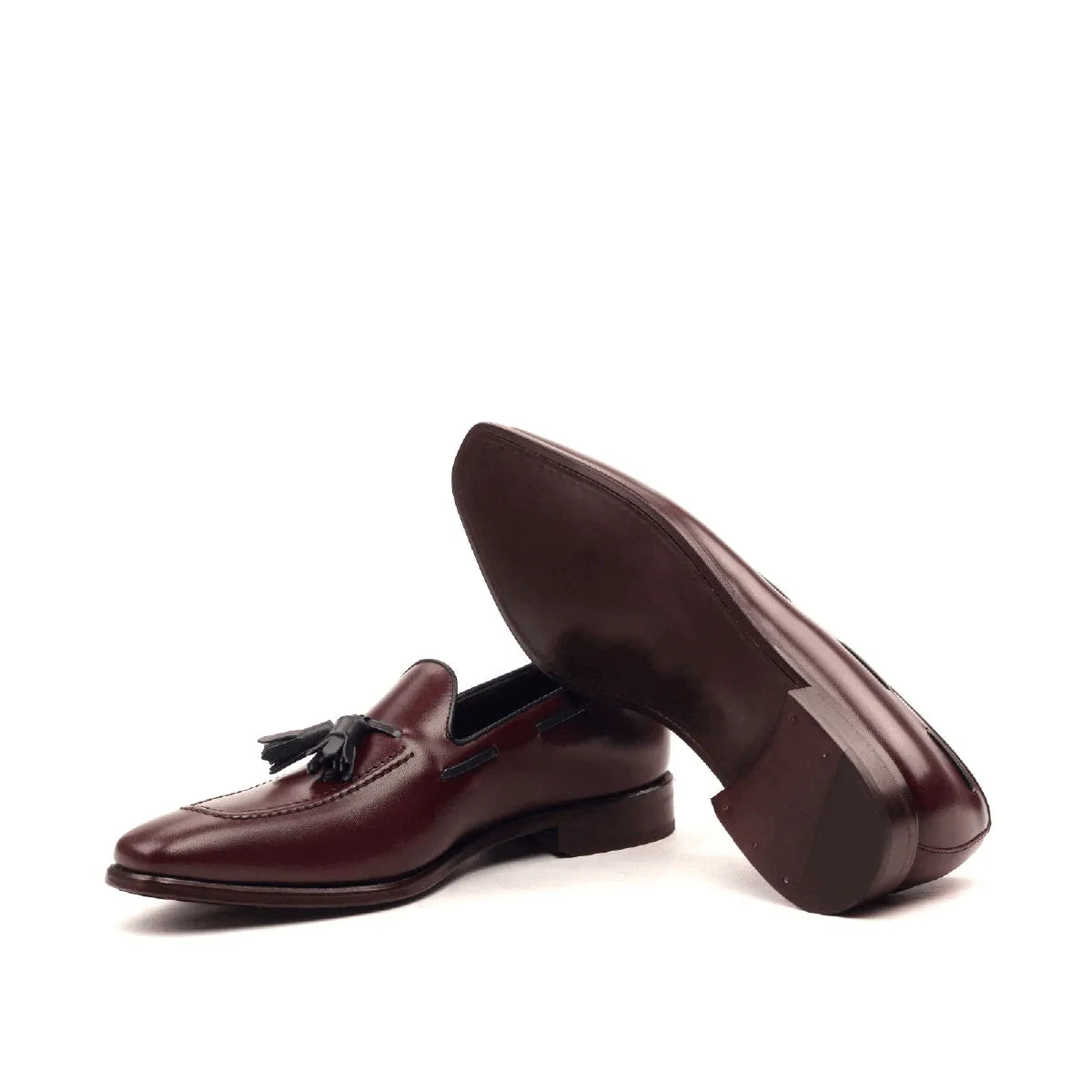 Burgundy box calf Broadway loafers II luxury bespoke shoes for men
