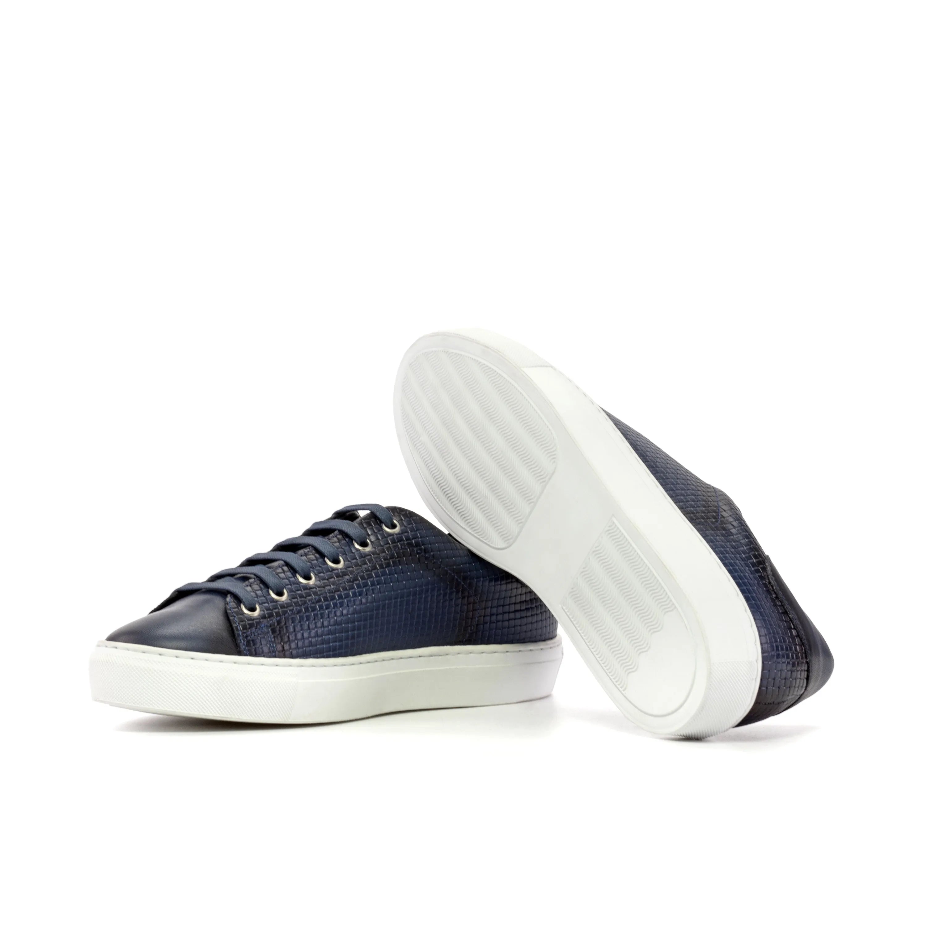 Pair of blue leather CapaFour Trainer Sneaker II