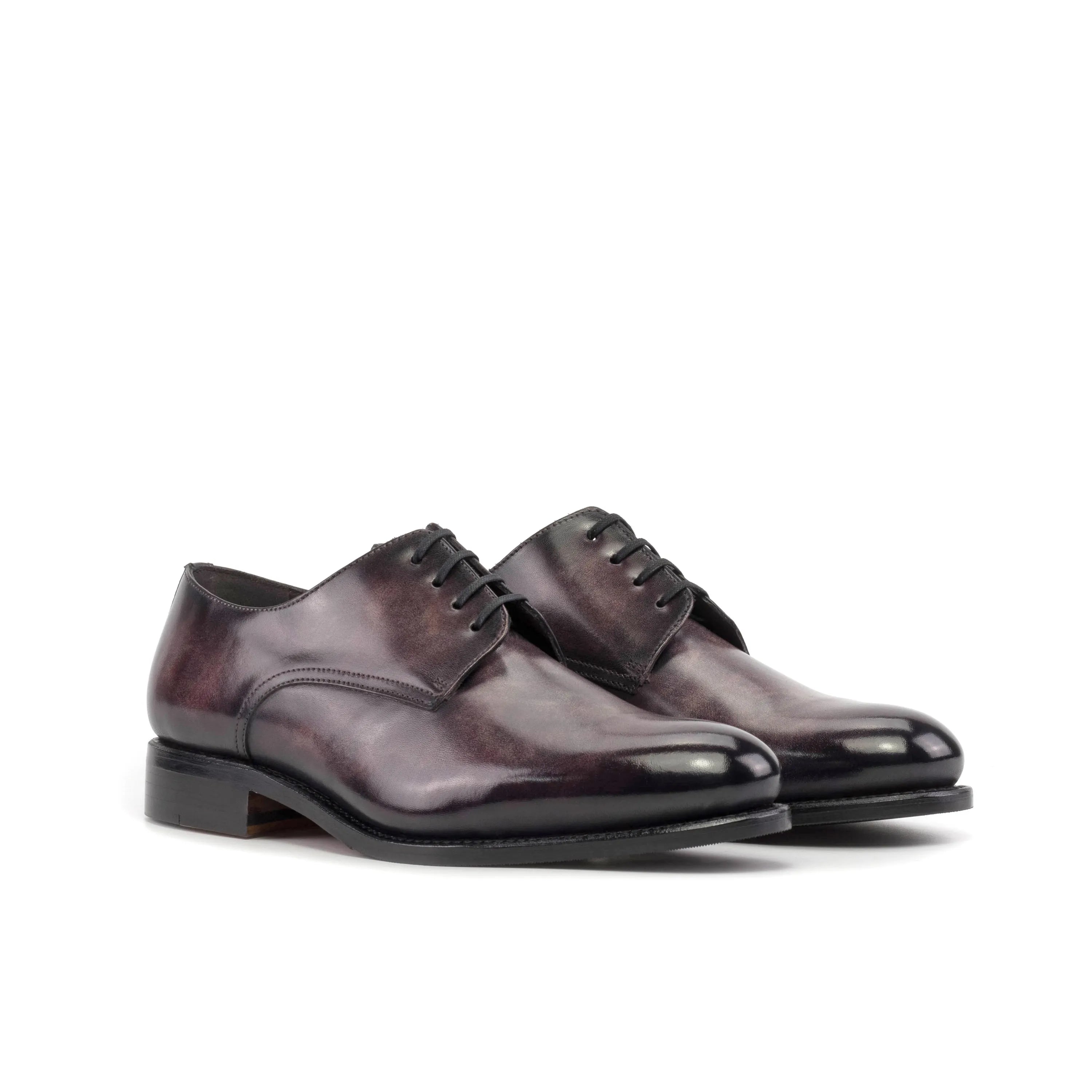 Capella patina derby shoes pair of polished leather dress shoes