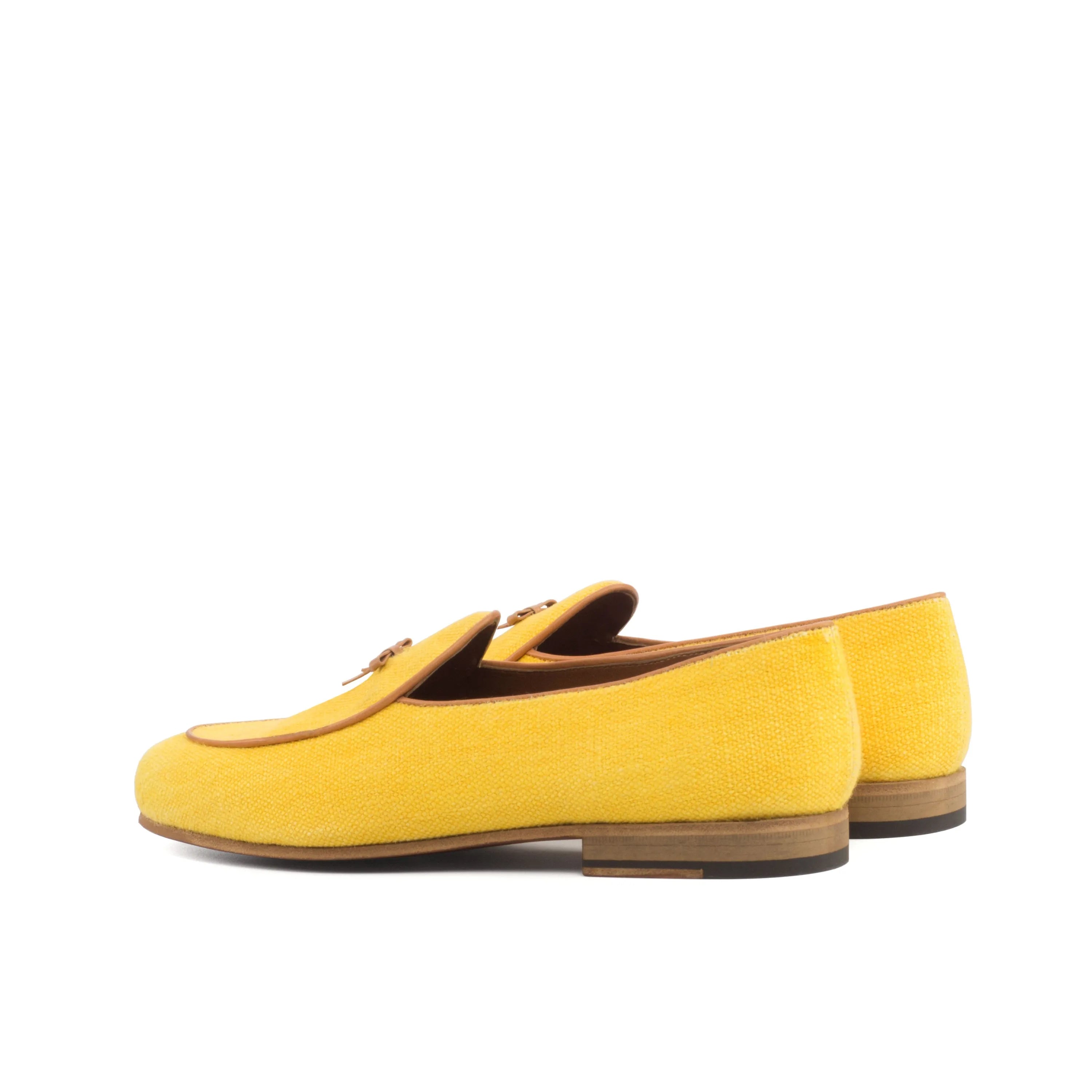 Chami Belgian slipper in yellow leather loafers