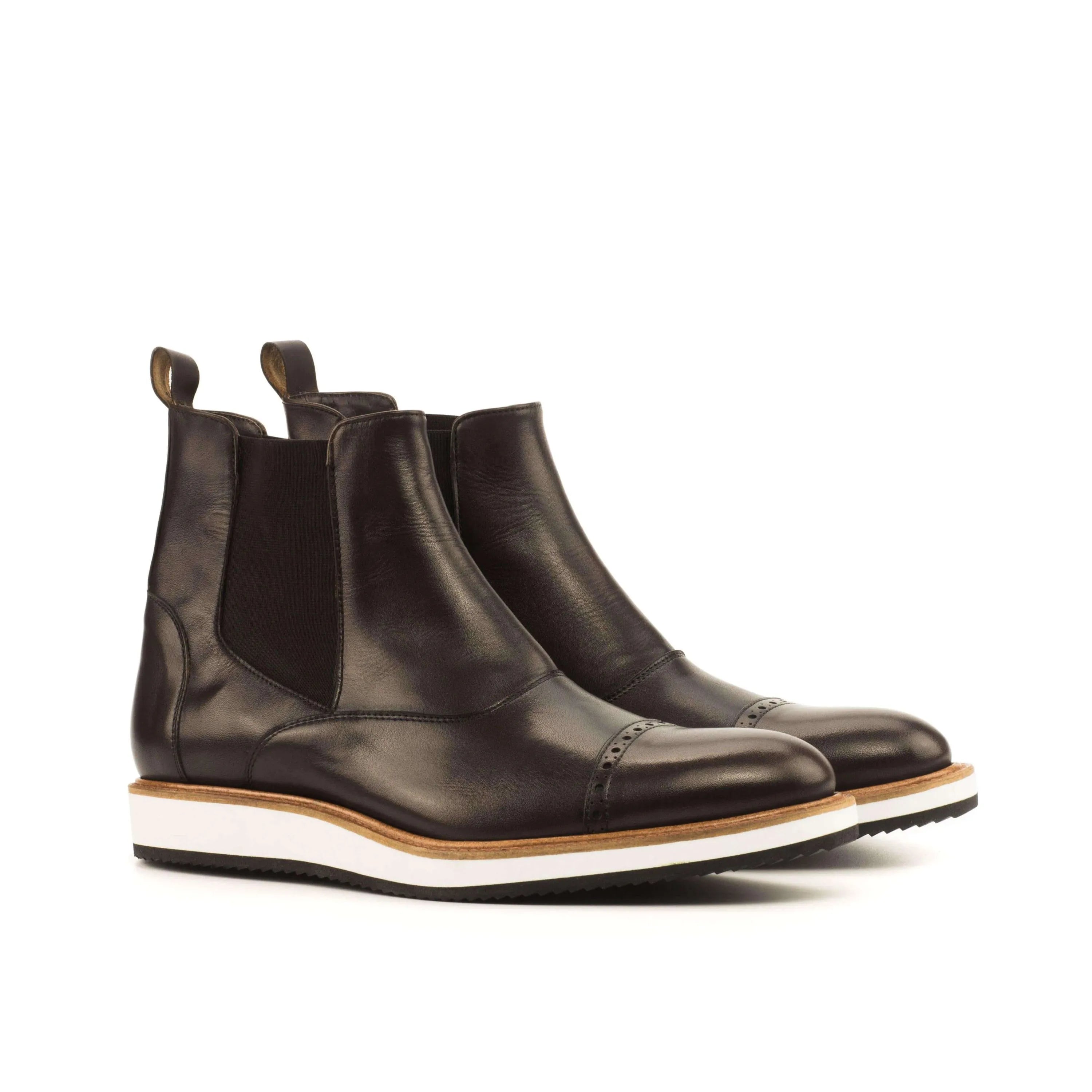 Pair of brown leather Choovio Chelsea Boots II