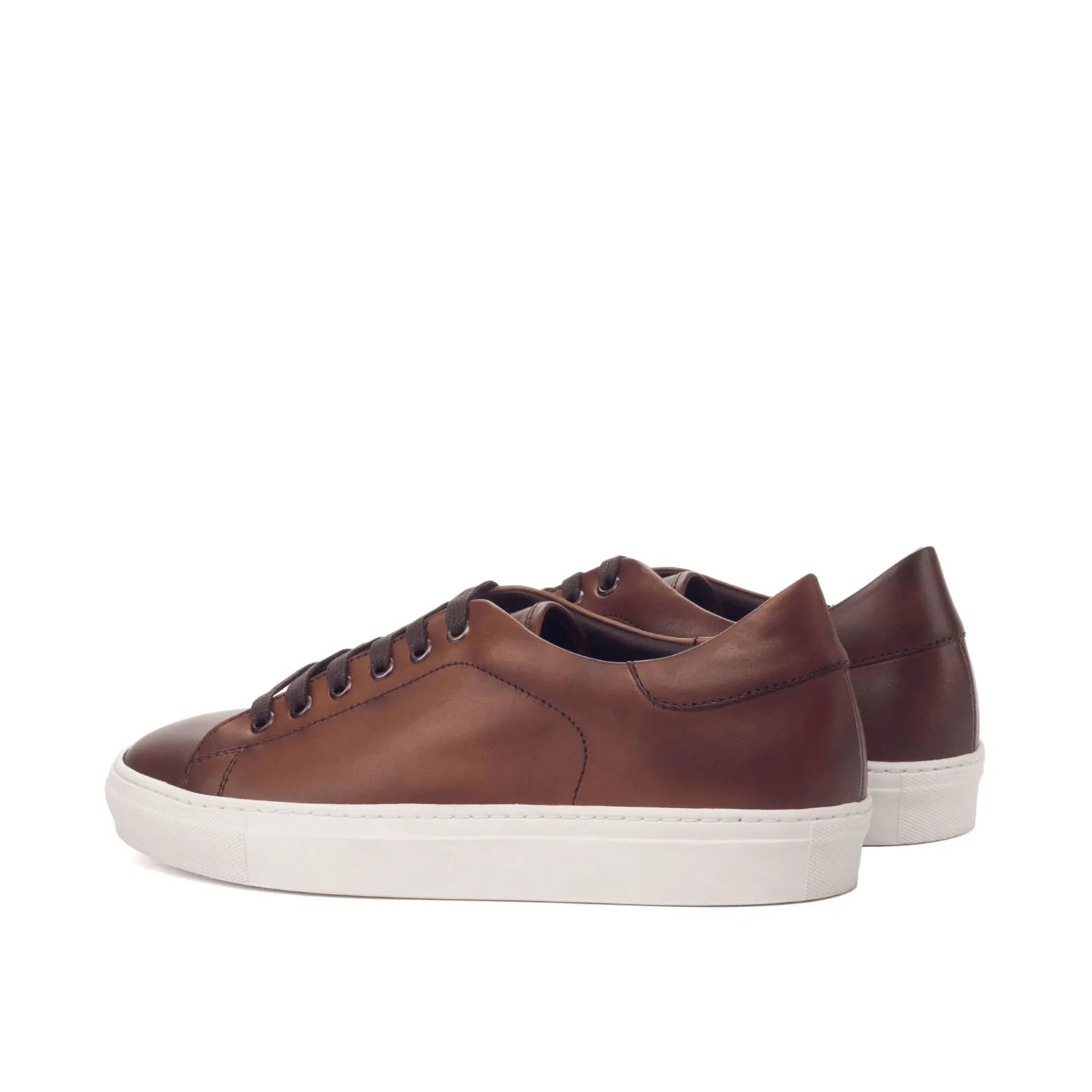 Brown leather Claus Trainer Sneaker with white soles