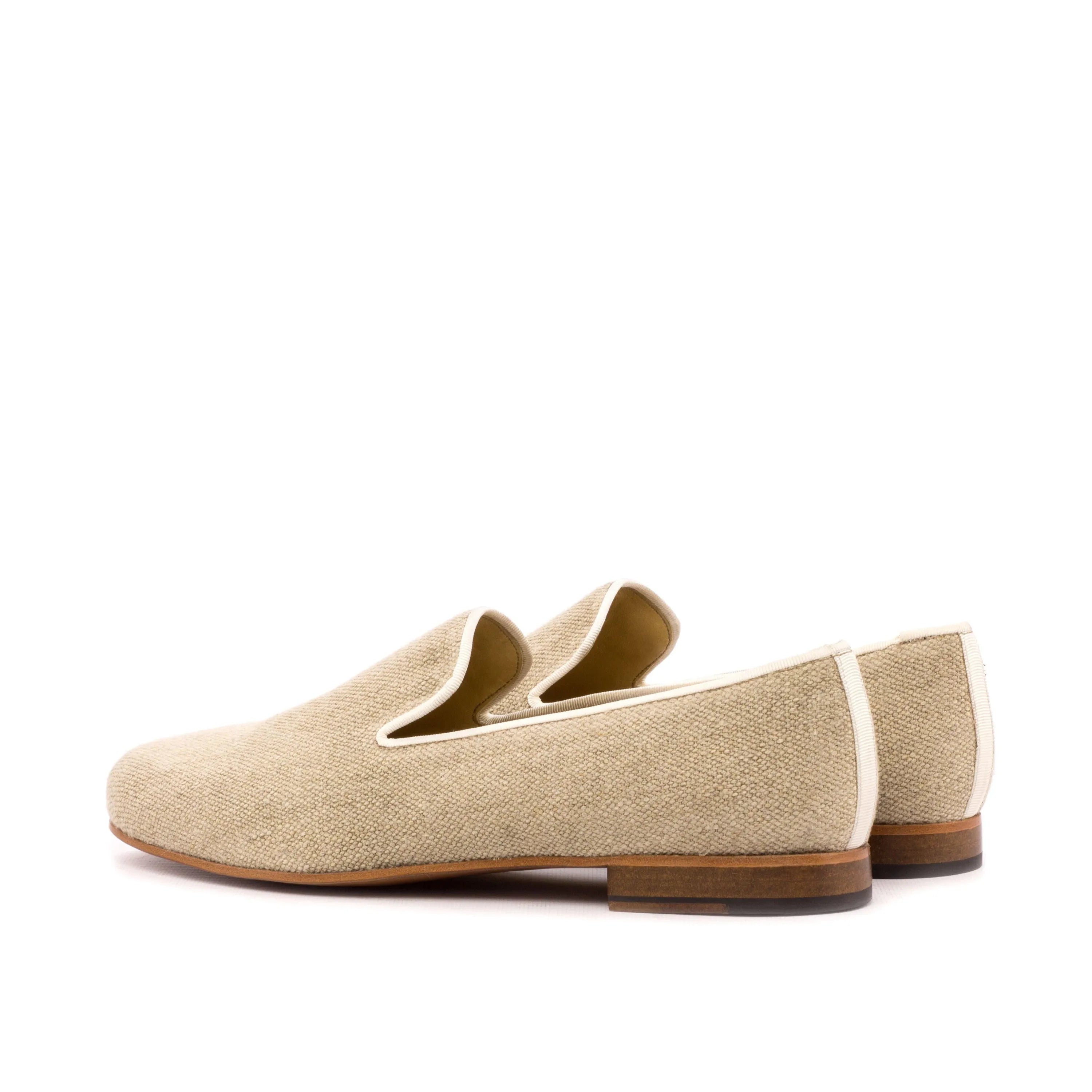 Dahab Wellington Slip on II beige linen loafers