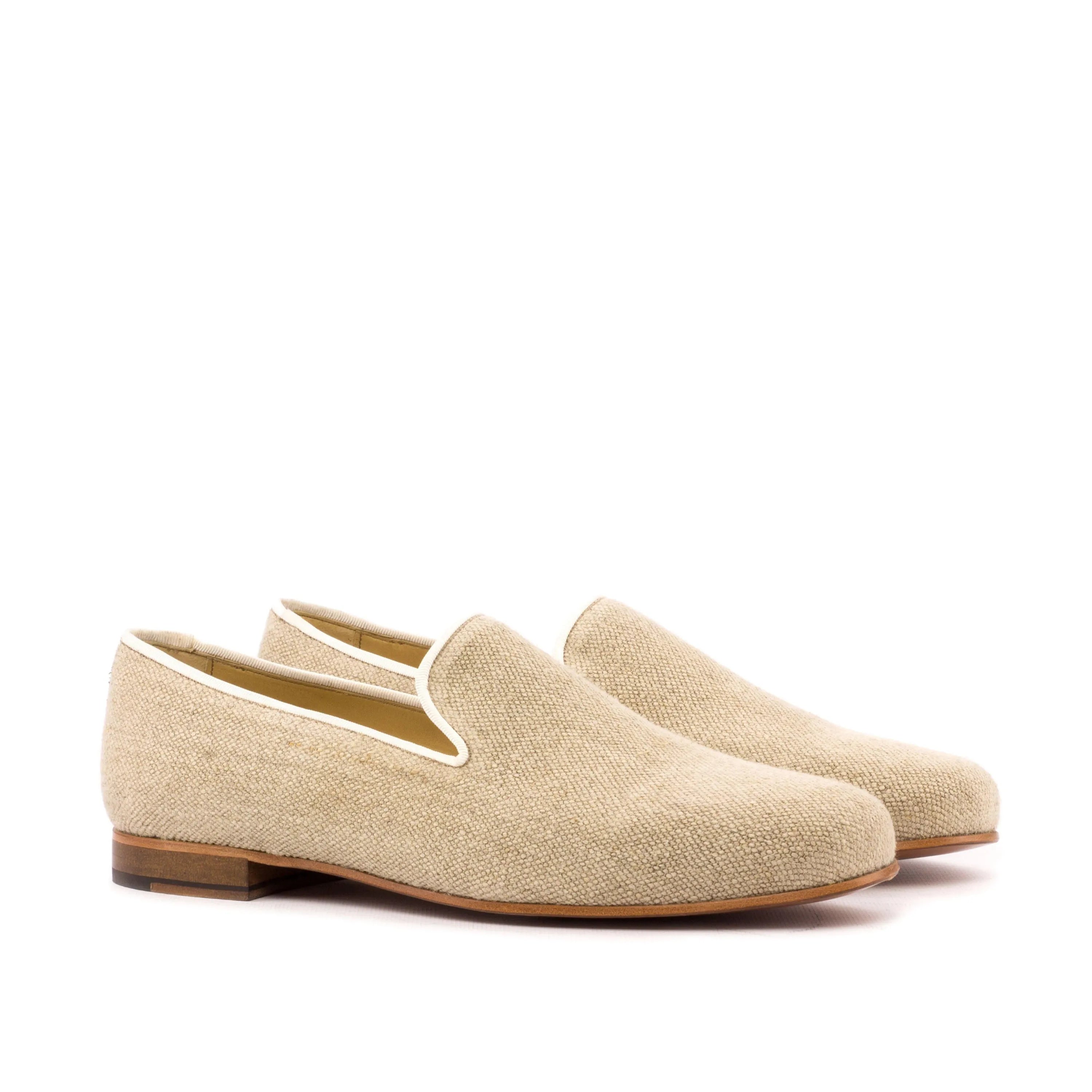 Dahab Wellington Slip on II beige linen loafers