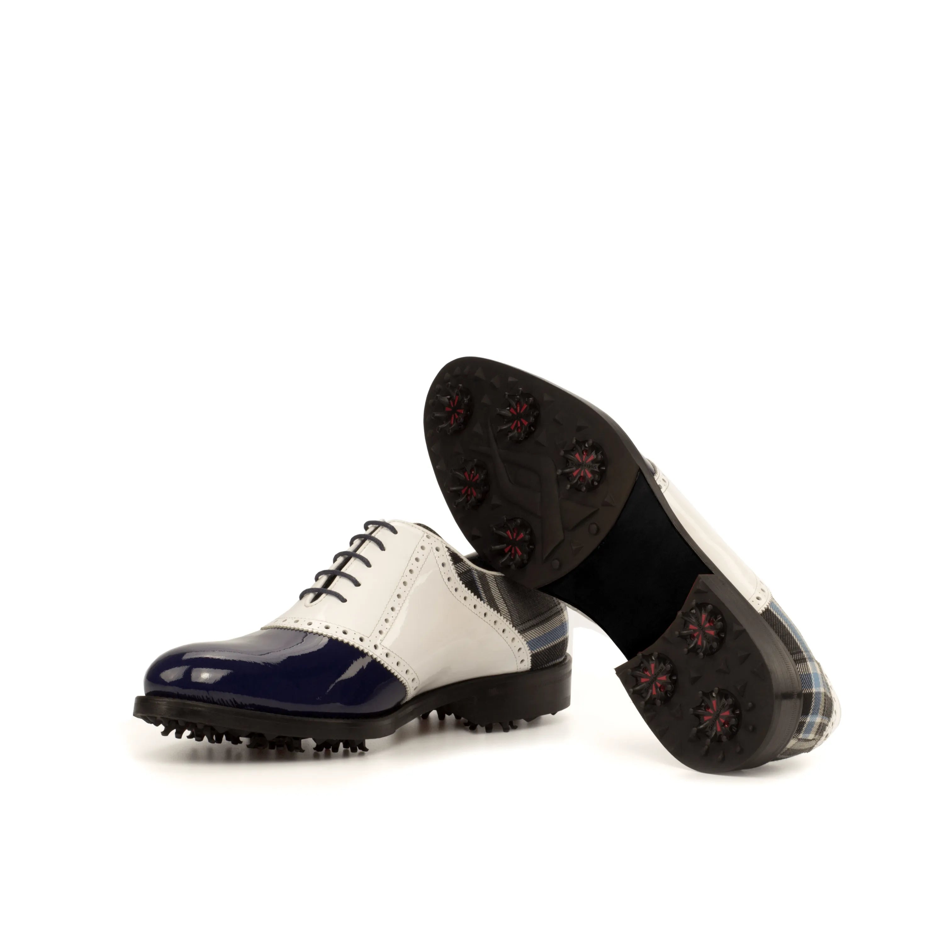 Darius Saddle Golf II two-tone calf leather saddle golf shoes
