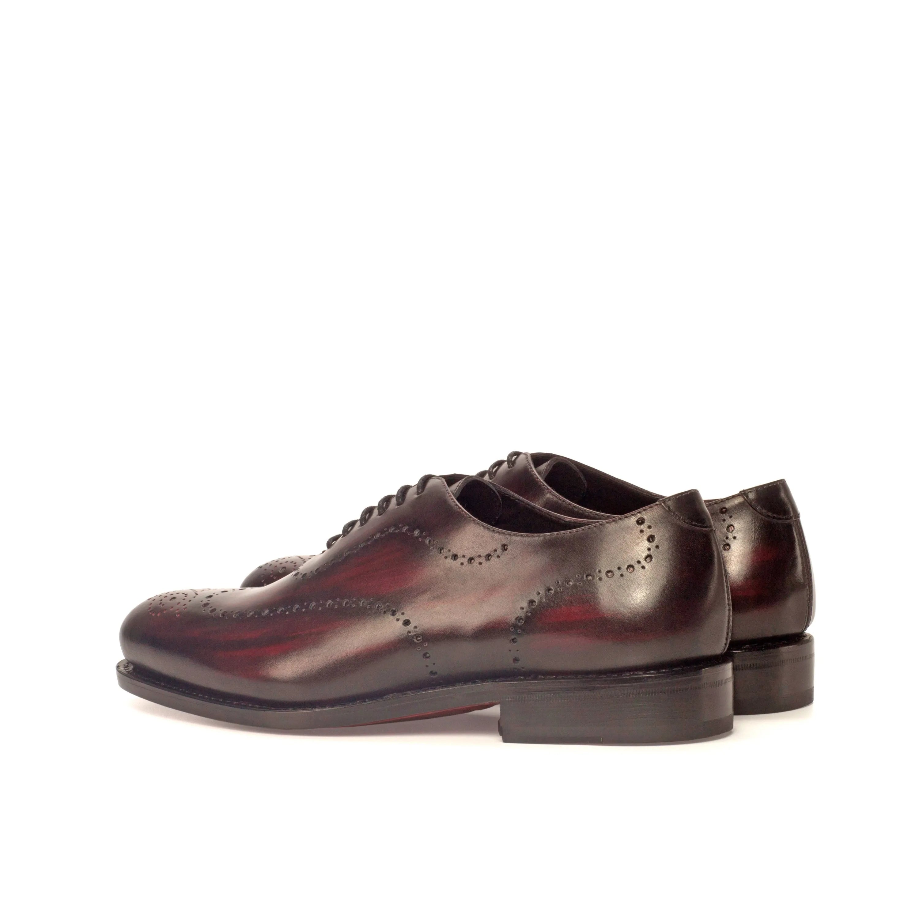 Darud Whole Cut Patina burgundy leather wingtip dress shoes