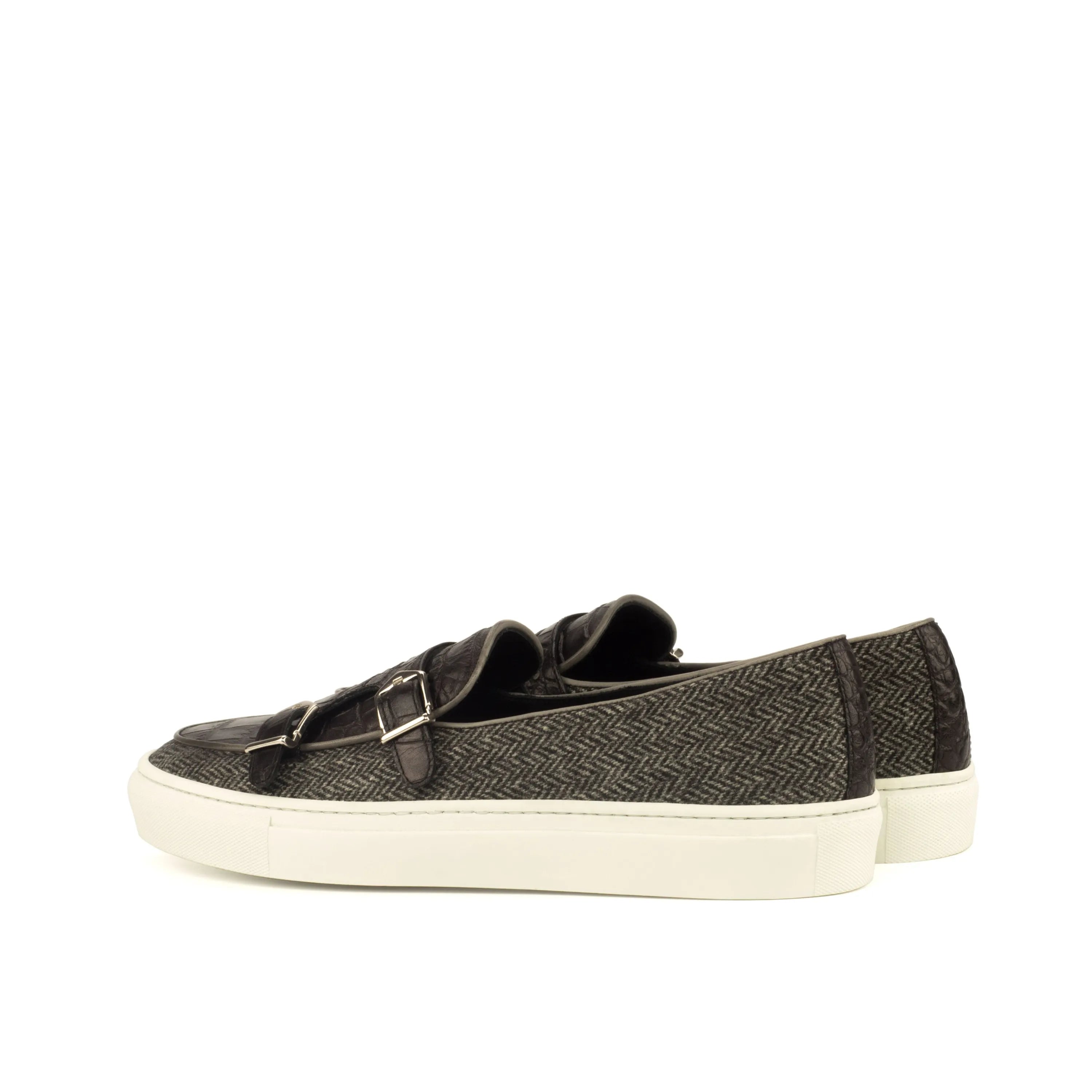 Dondrapper monk sneaker with herringbone monk strap detail