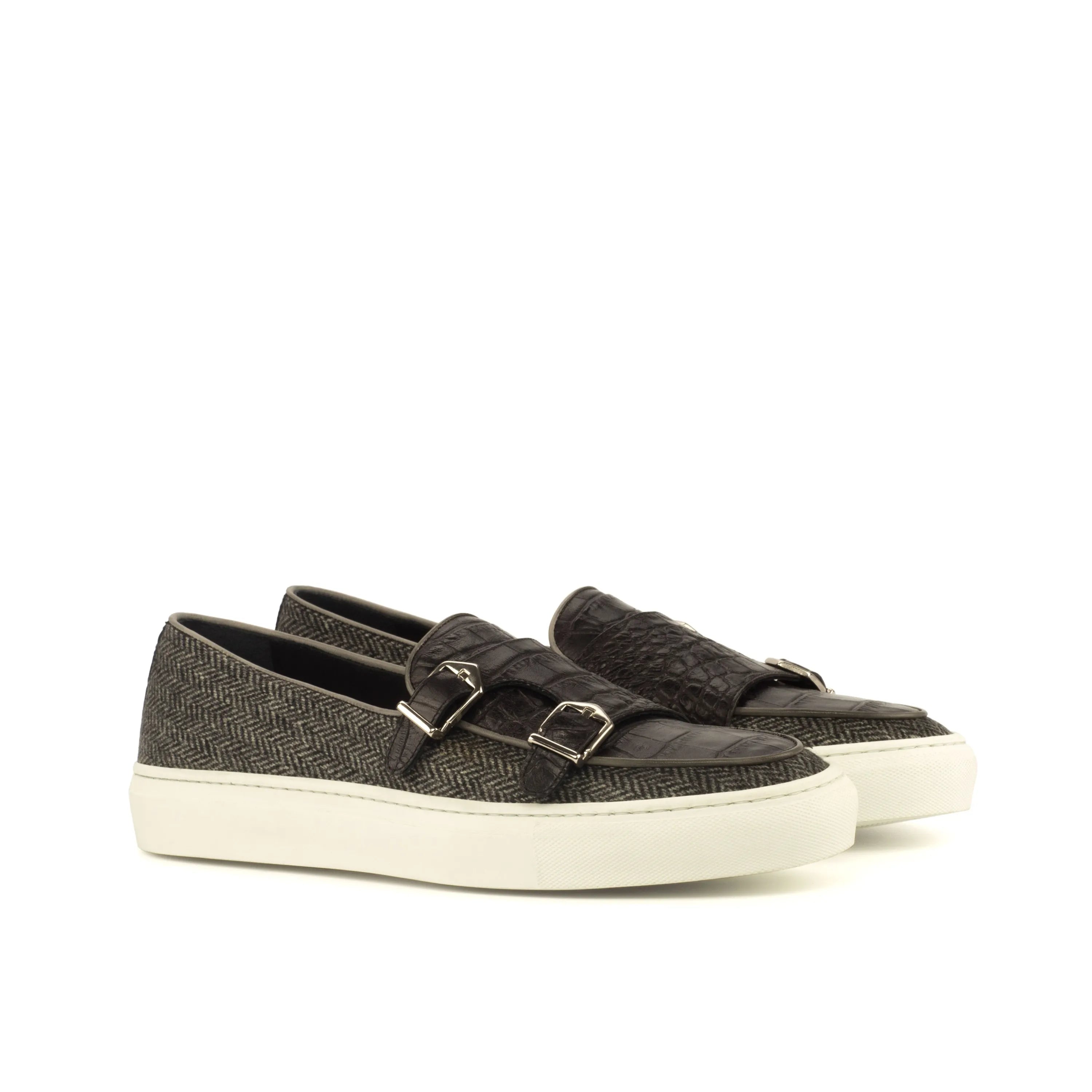 DonDrapper monk sneaker with two-buckle slip-on design