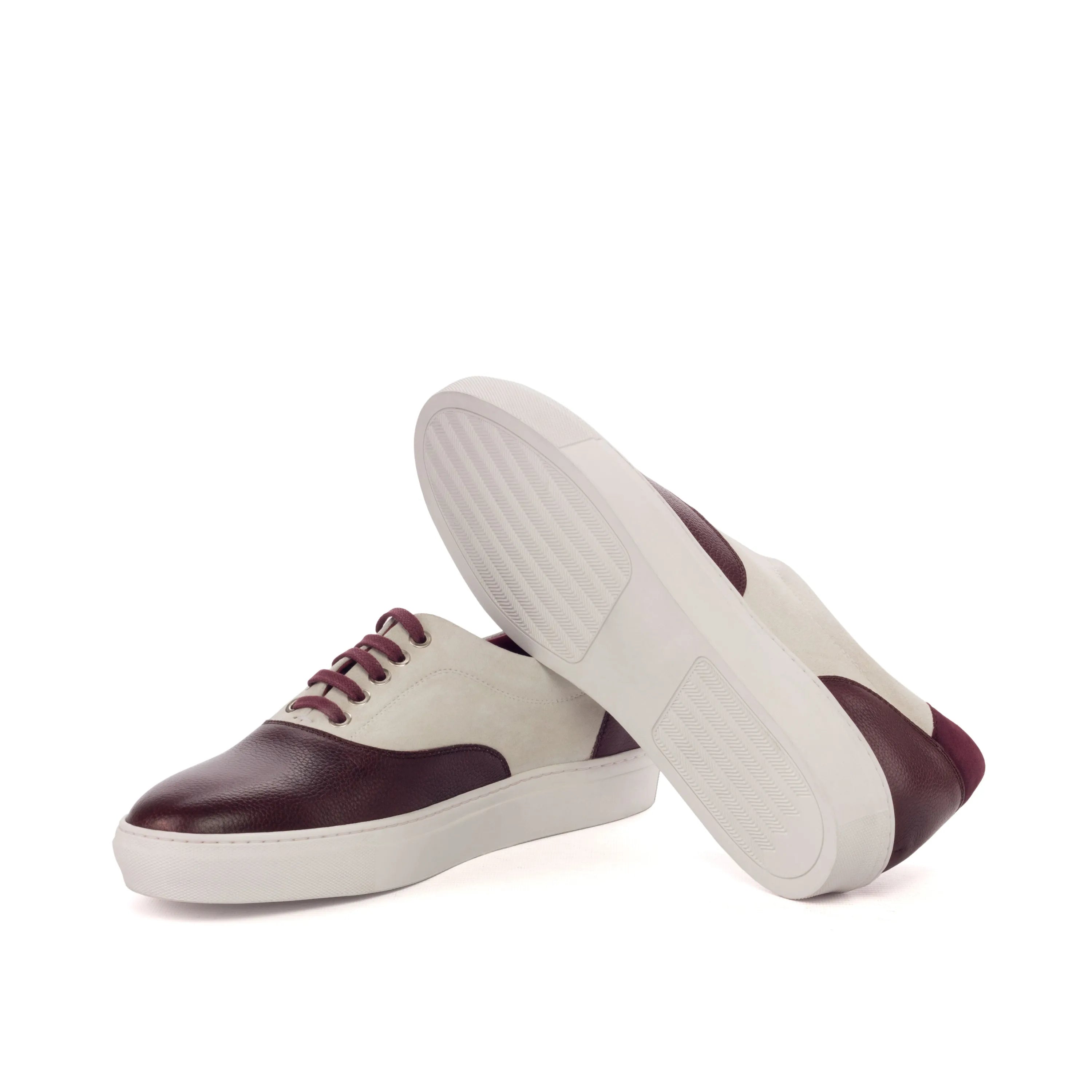 Two-toned leather Erasmus Top Sider sneaker, cupsole trainer view
