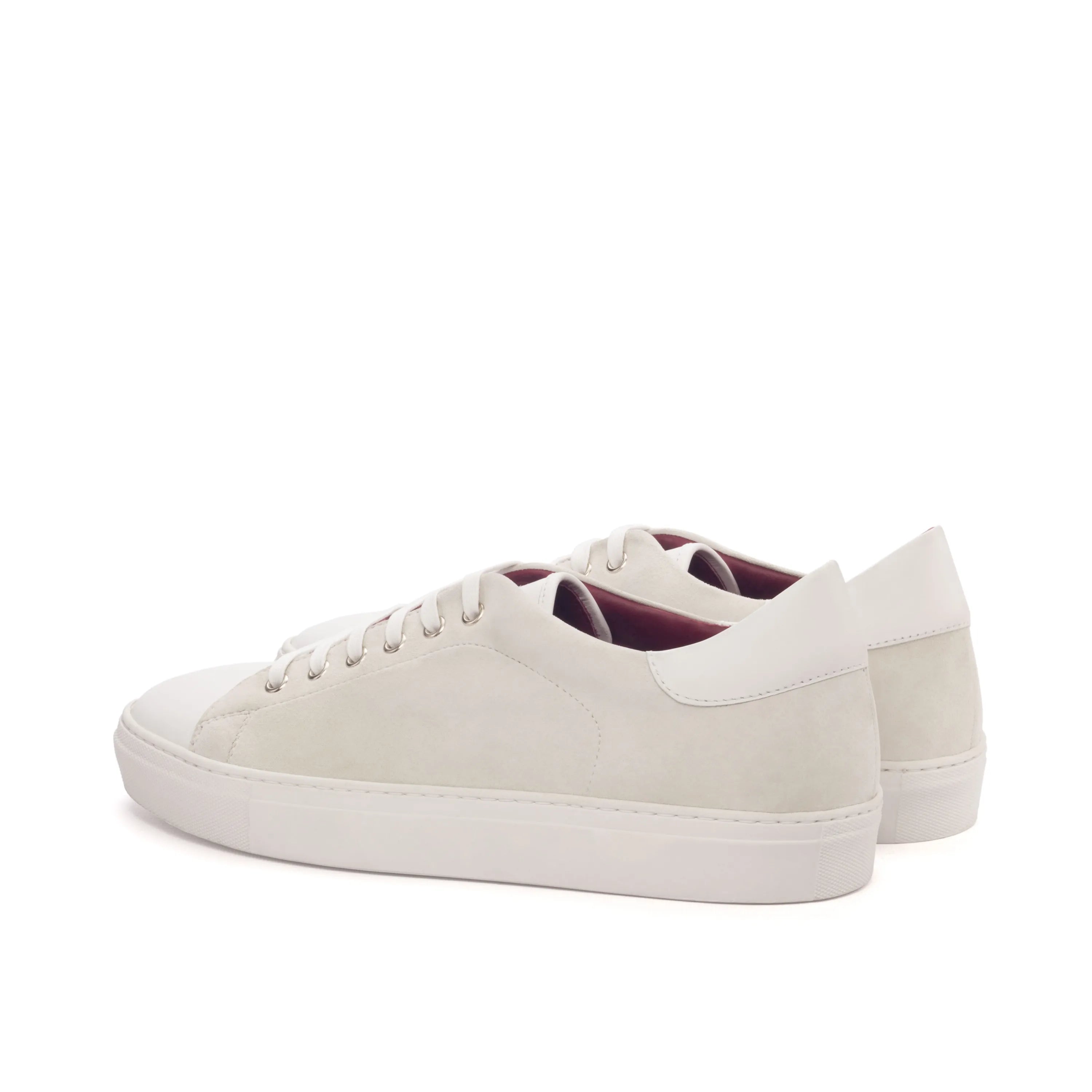 Pair of white leather Evander trainer sneakers