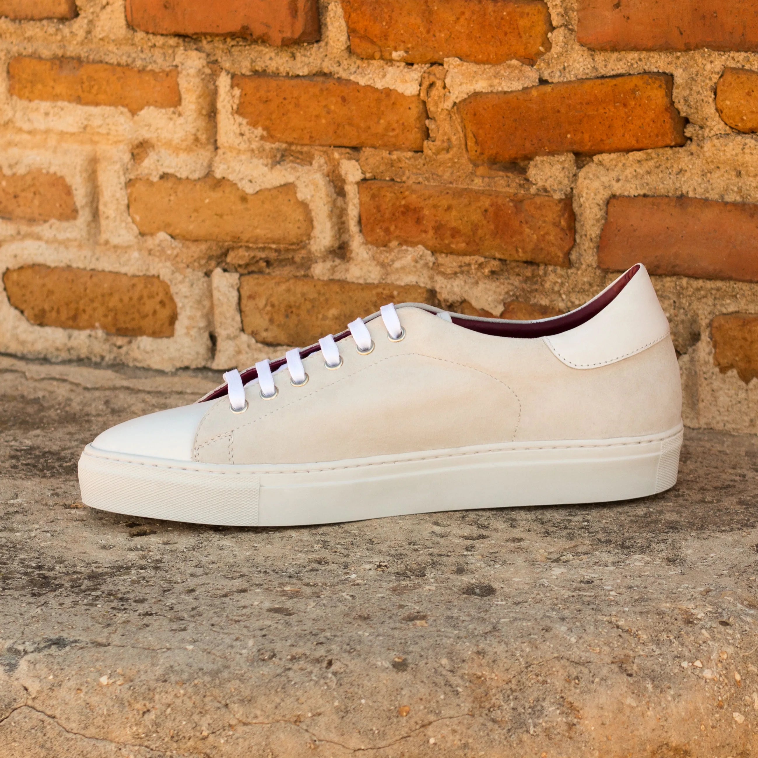 White Evander Trainer Sneaker in leather