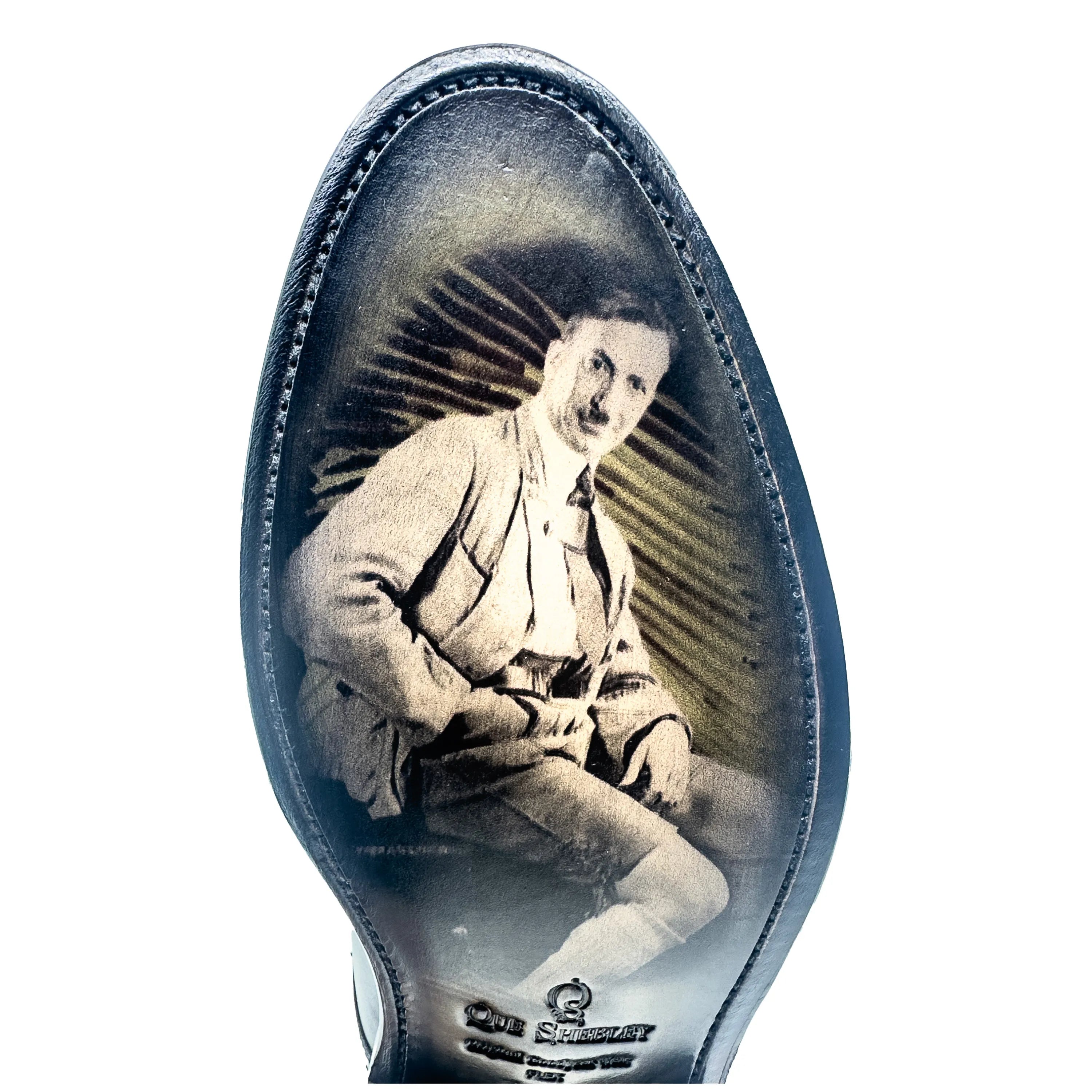 FP Jumper Boots II sole with vintage mans portrait