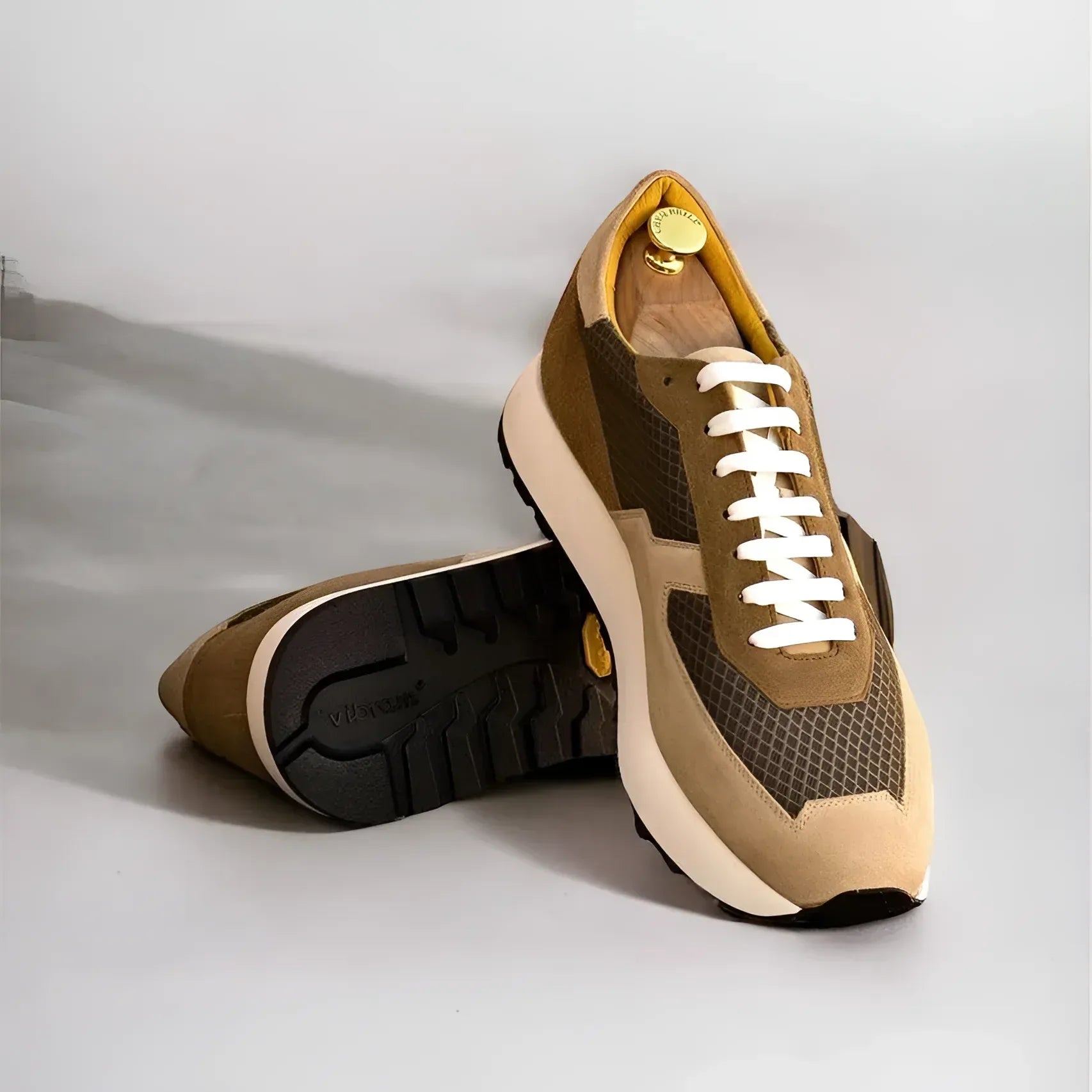FT19 chunky trainer sneaker II in tan and brown