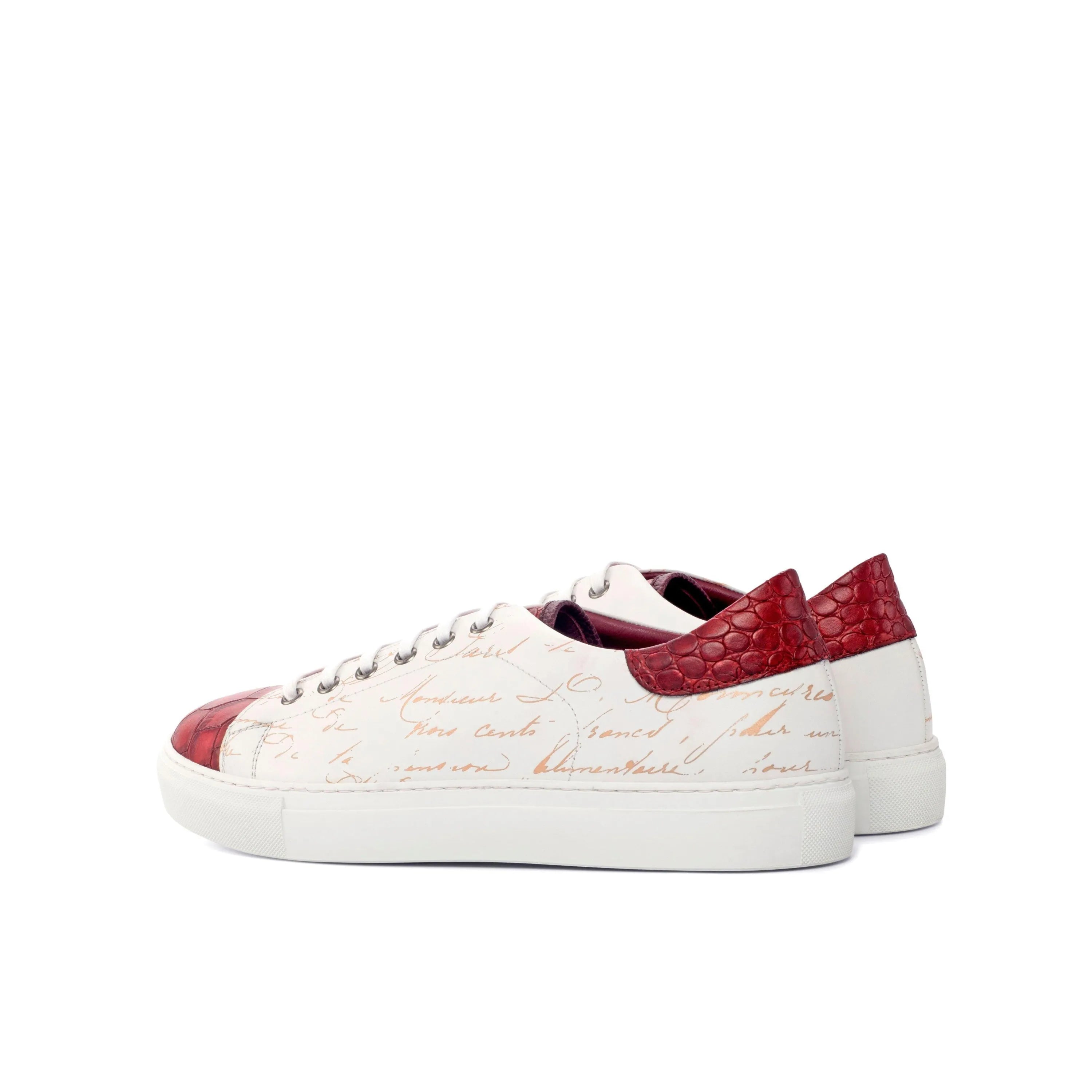 White and red G59 Trainer Sneaker II leather sneakers