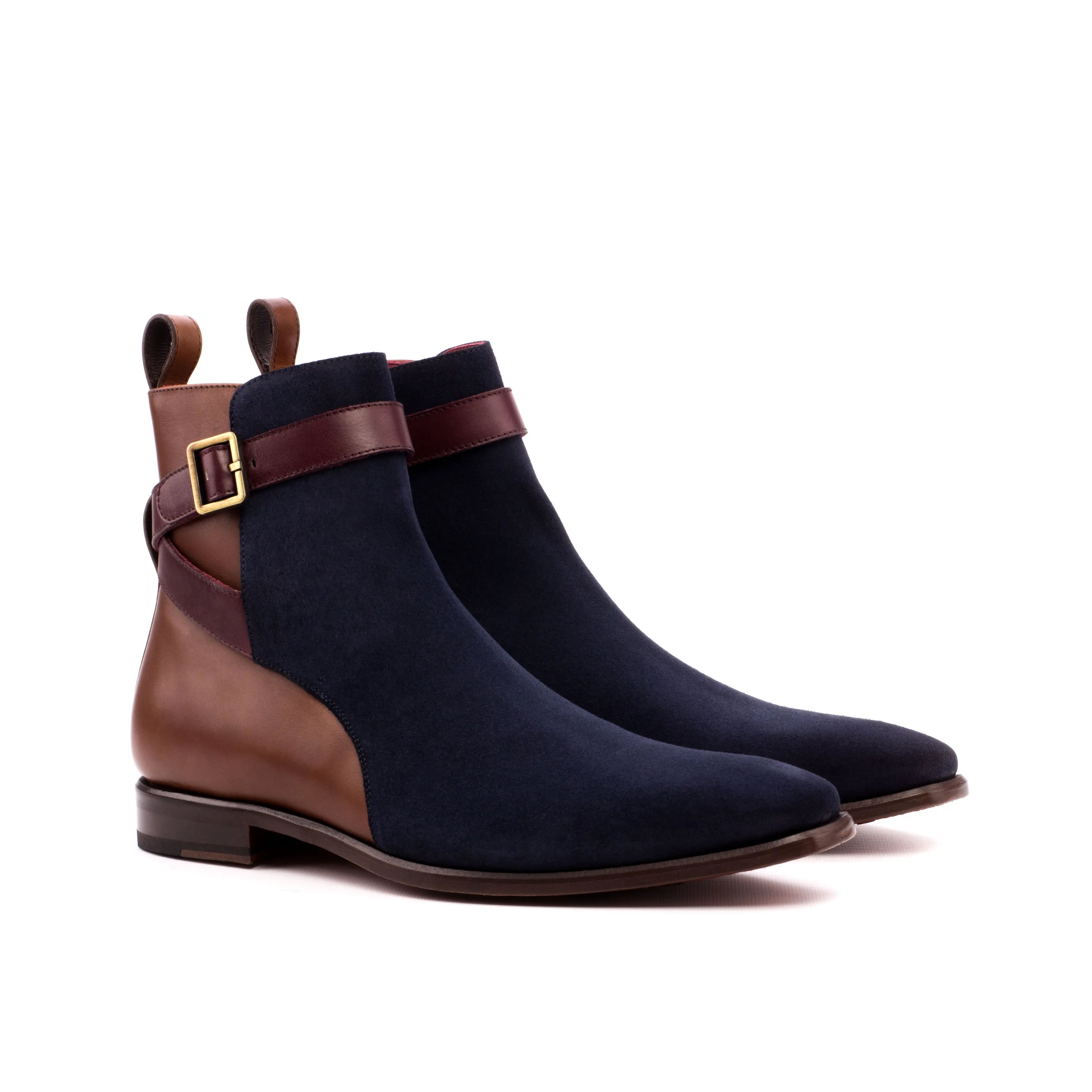 Godio Jodhpur Boots II two-toned leather ankle boots with strap-and-buckle fastener