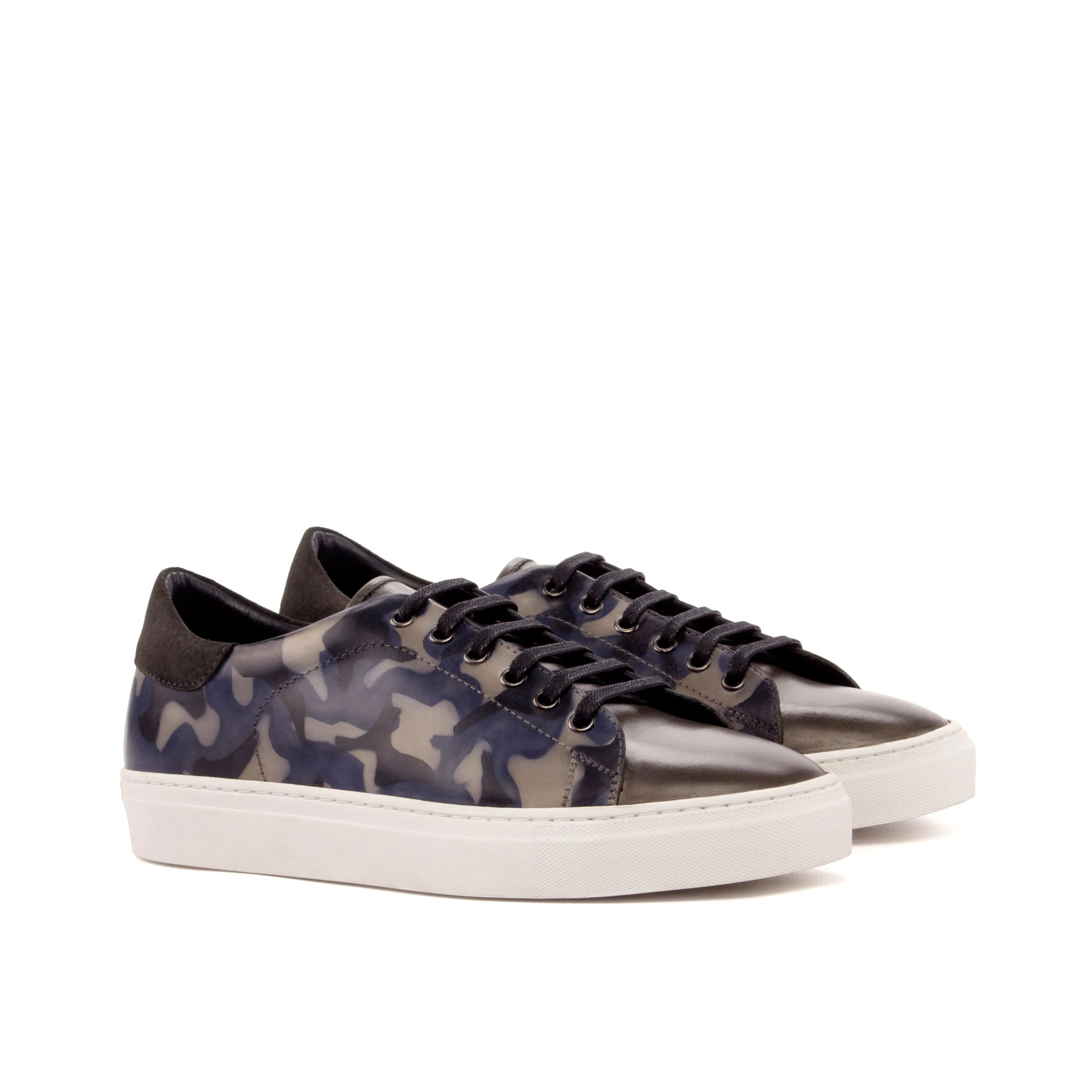 Herais Trainer Patina Sneaker II in camouflage leather with cupsole trainer design