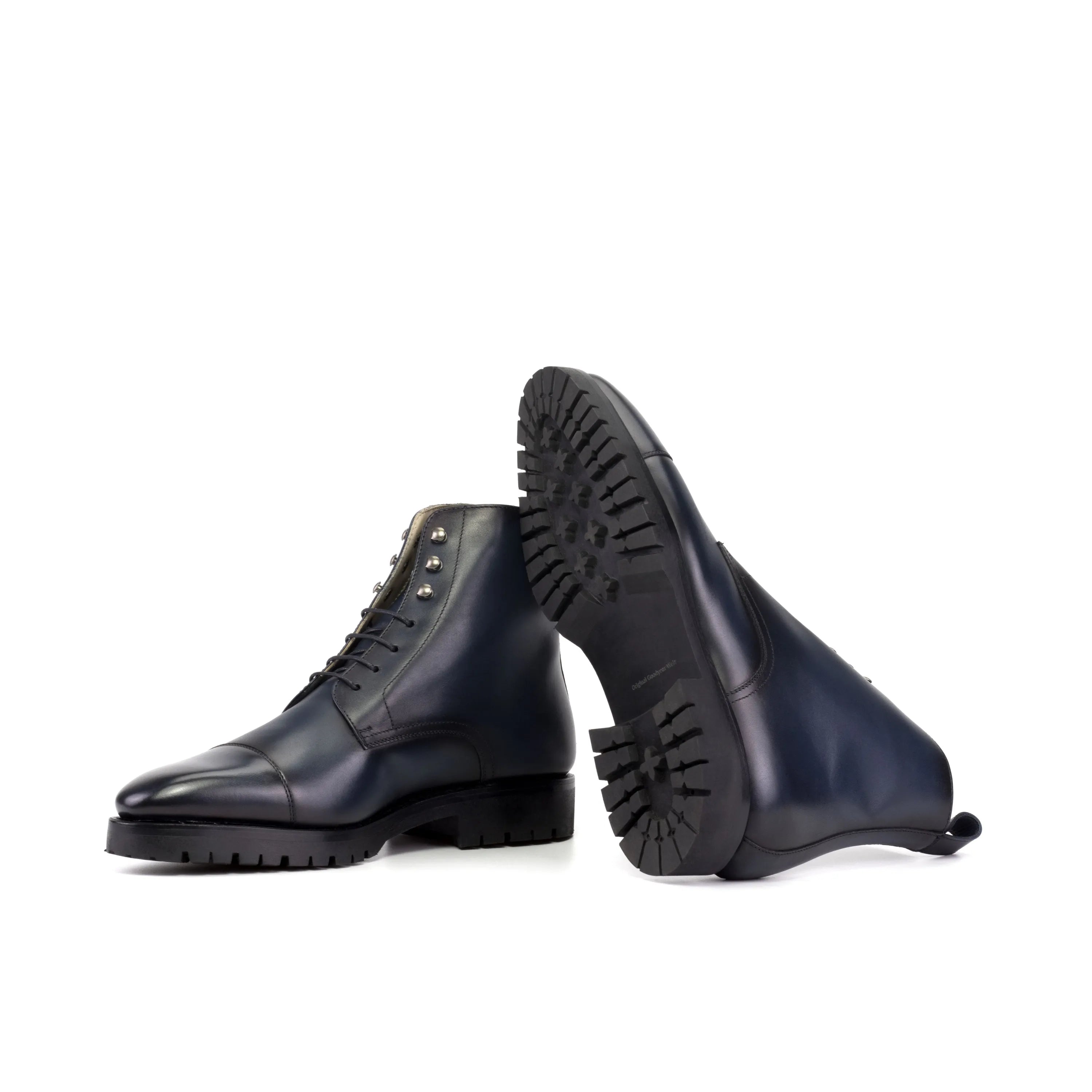 Pair of blue leather Jag59 Jumper Boots II
