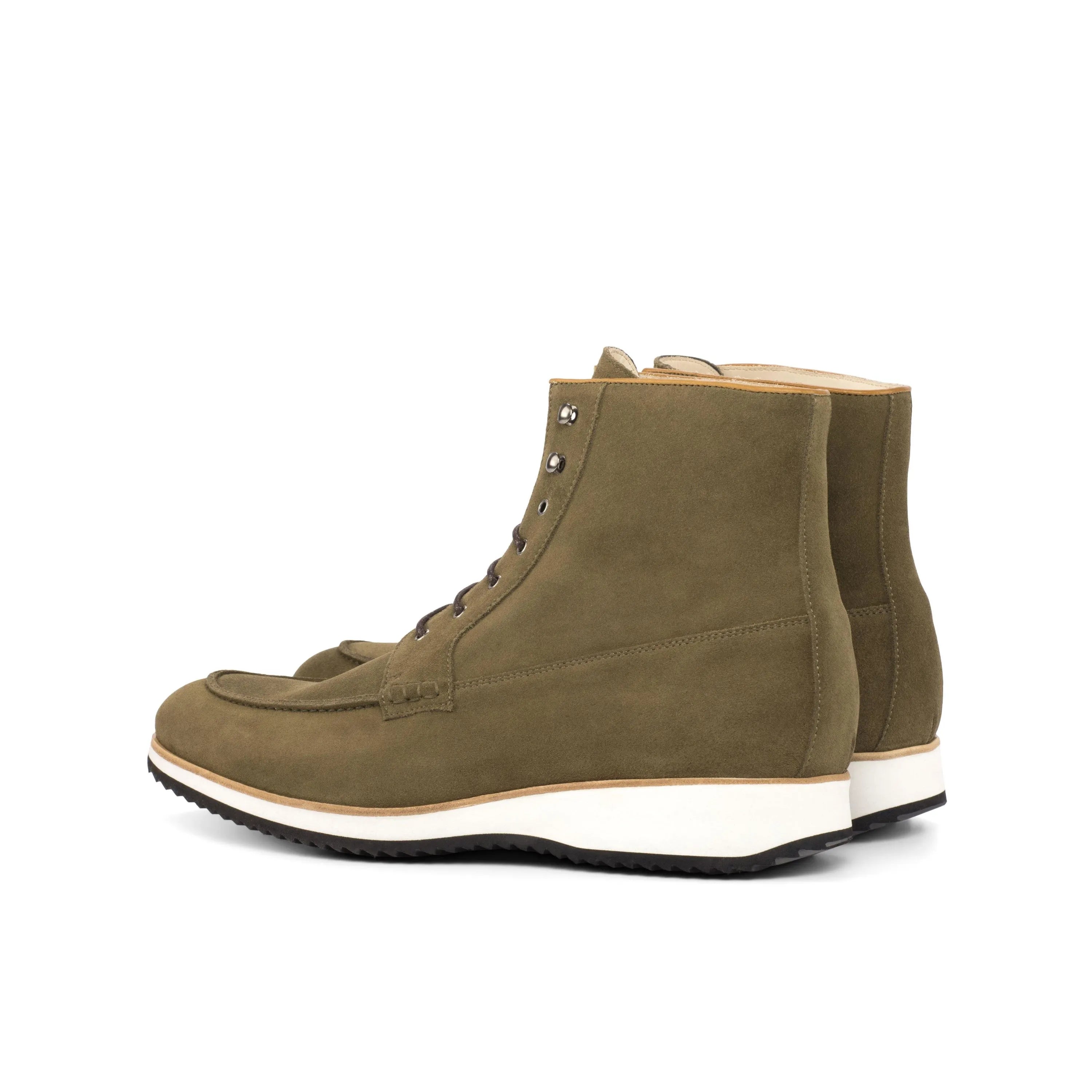 Olive-green leather Jmike Moc Boots II moccasin boots