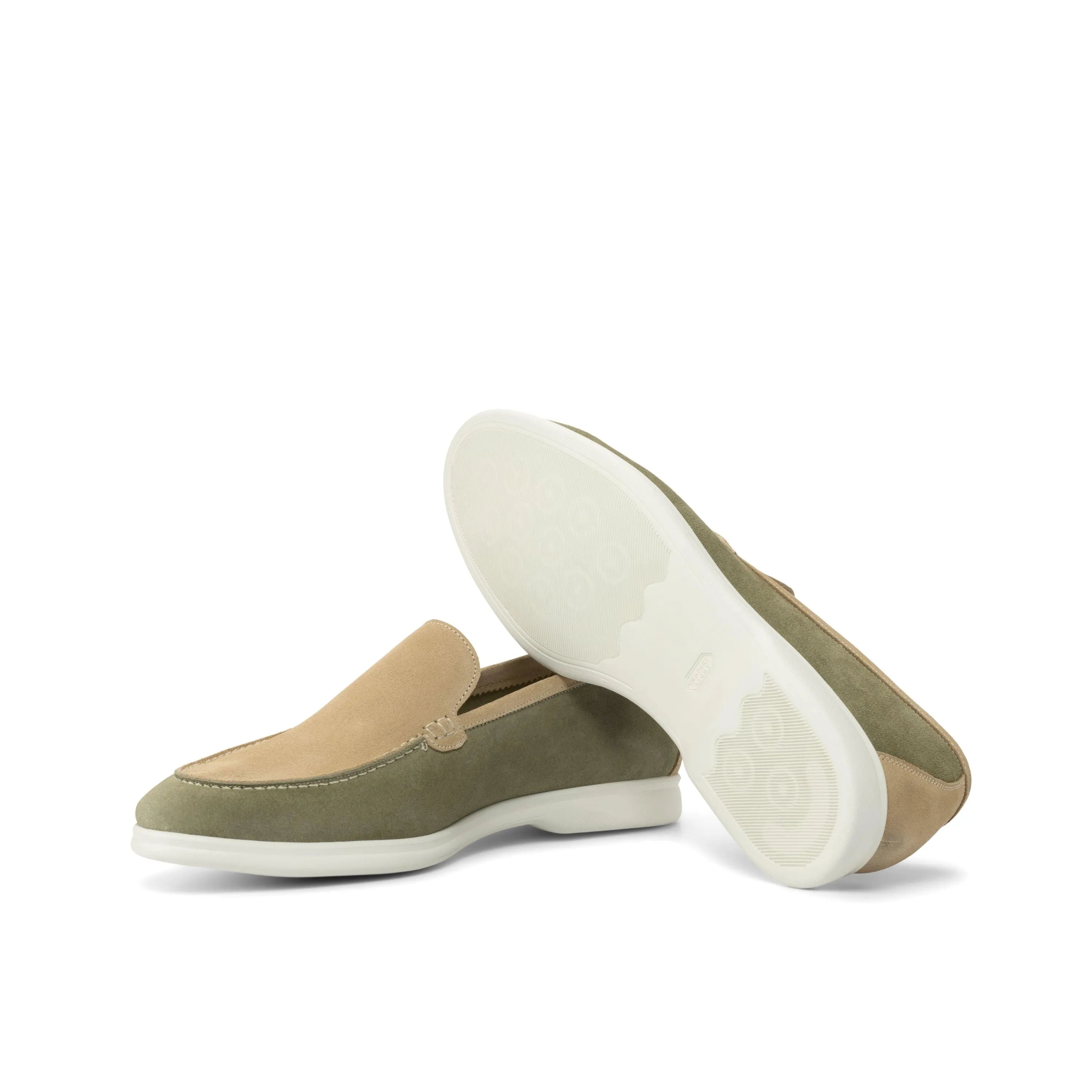 Two-tone suede Juan Moc Flex shoes back view