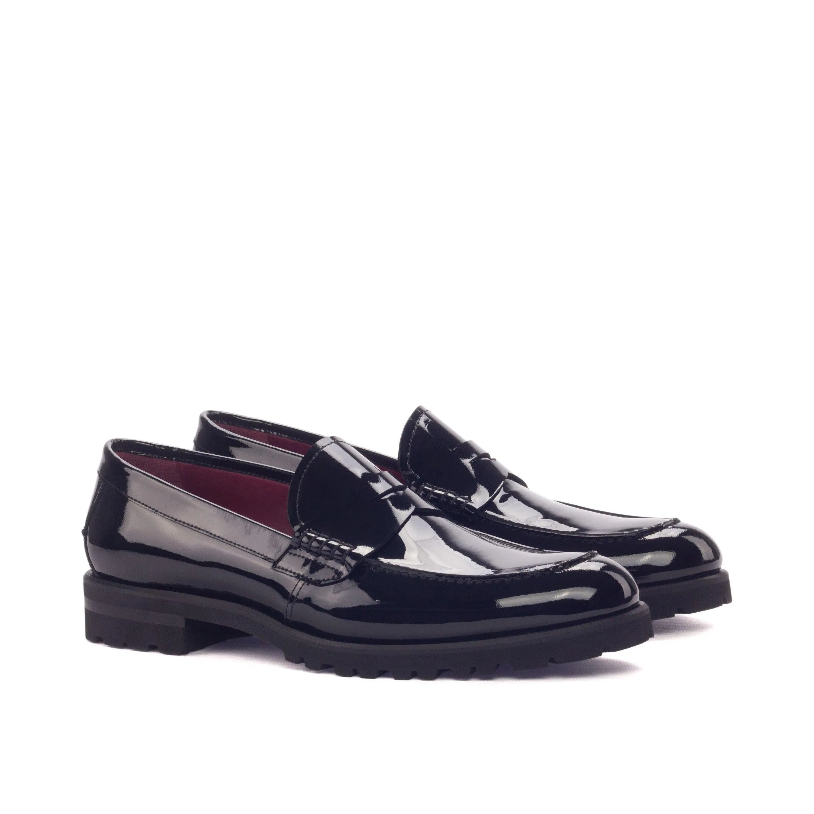 Pair of black patent leather Marina Ladies Loafers II
