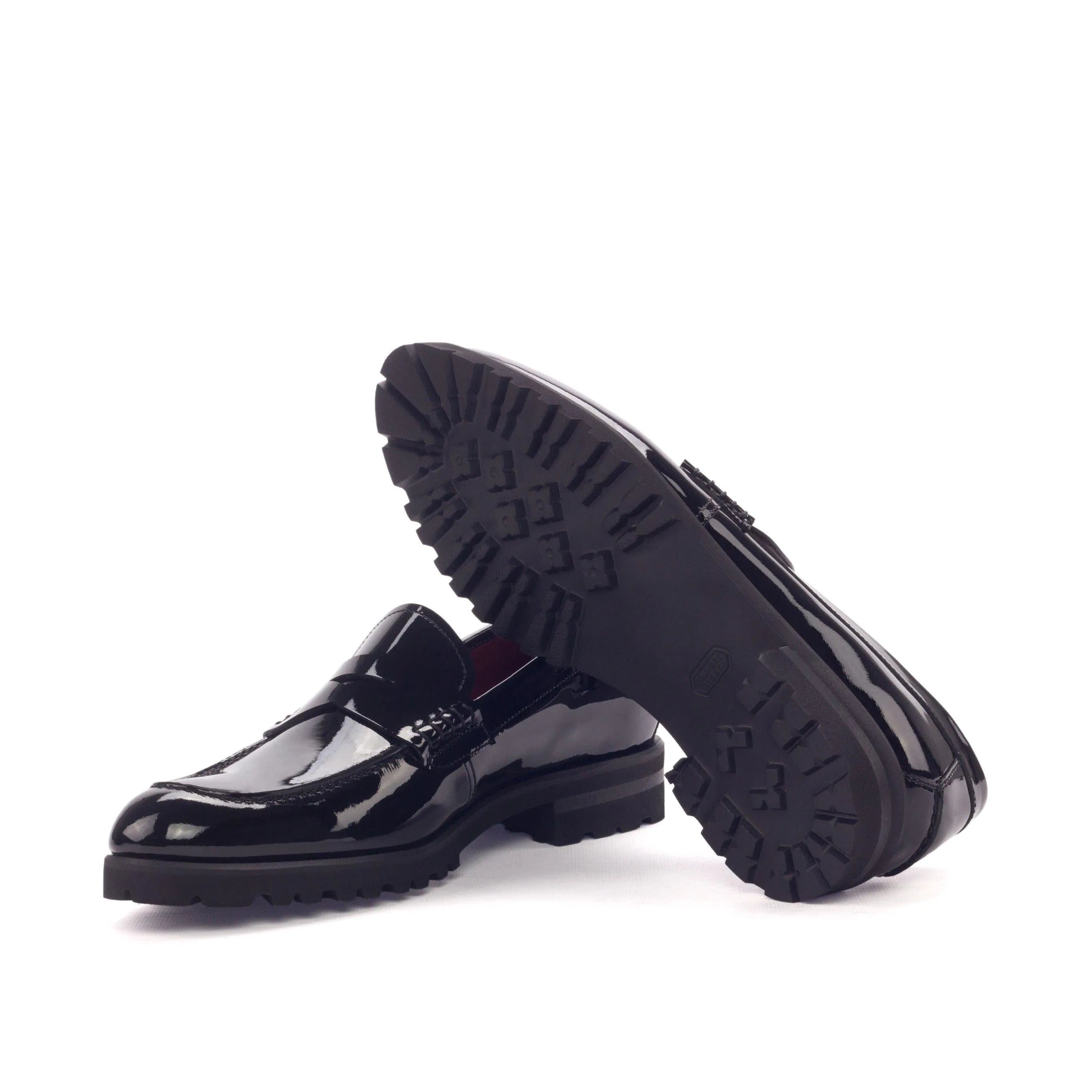 Pair of shiny black Marina Ladies Loafers II