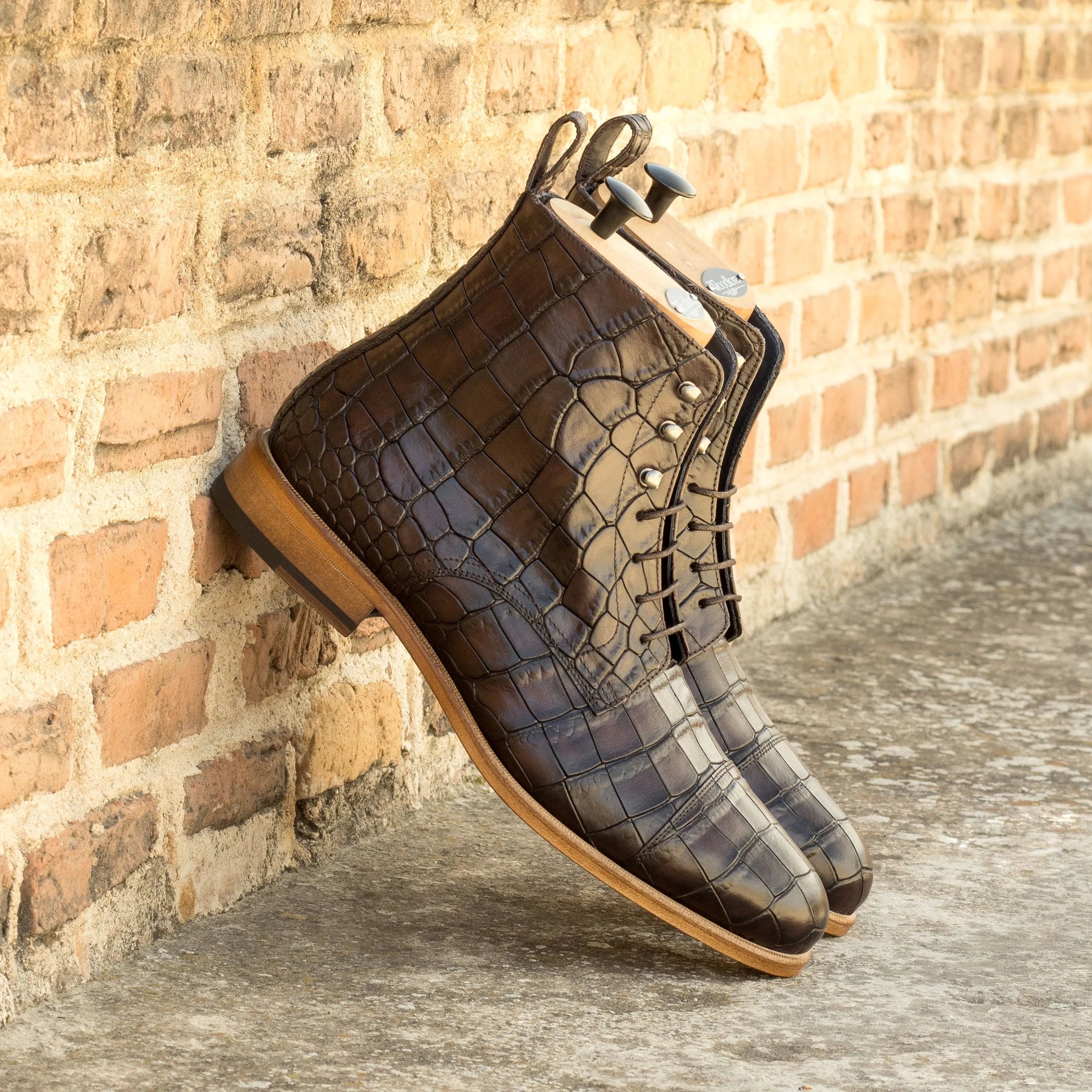 Brown crocodile leather Matty Jumper Boots II