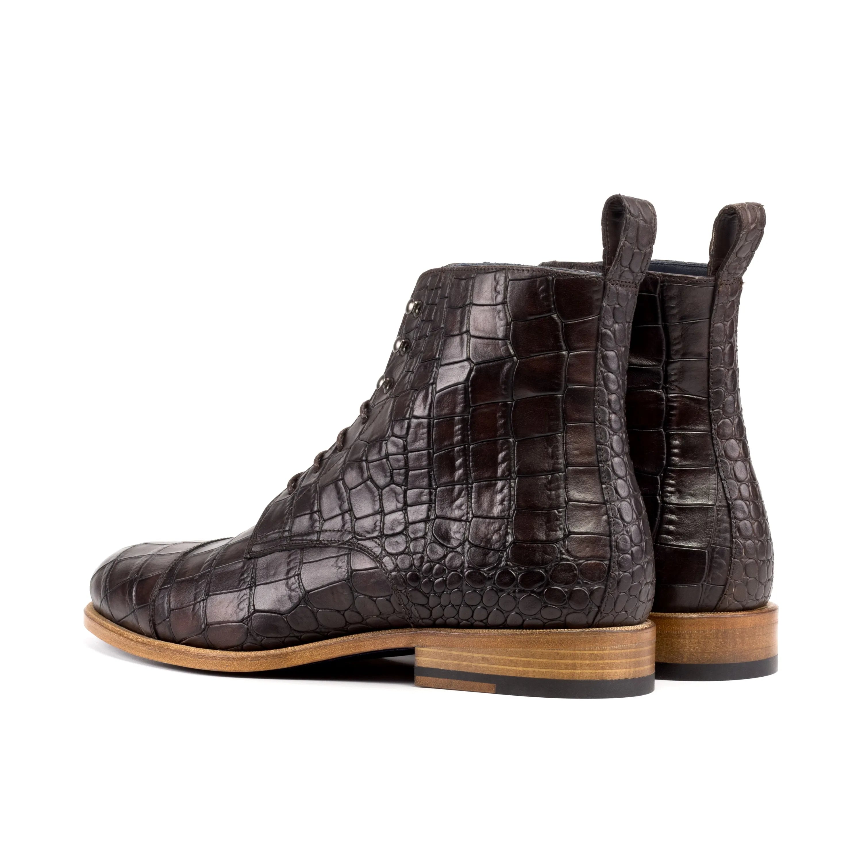 Brown crocodile leather Matty Jumper Boots II