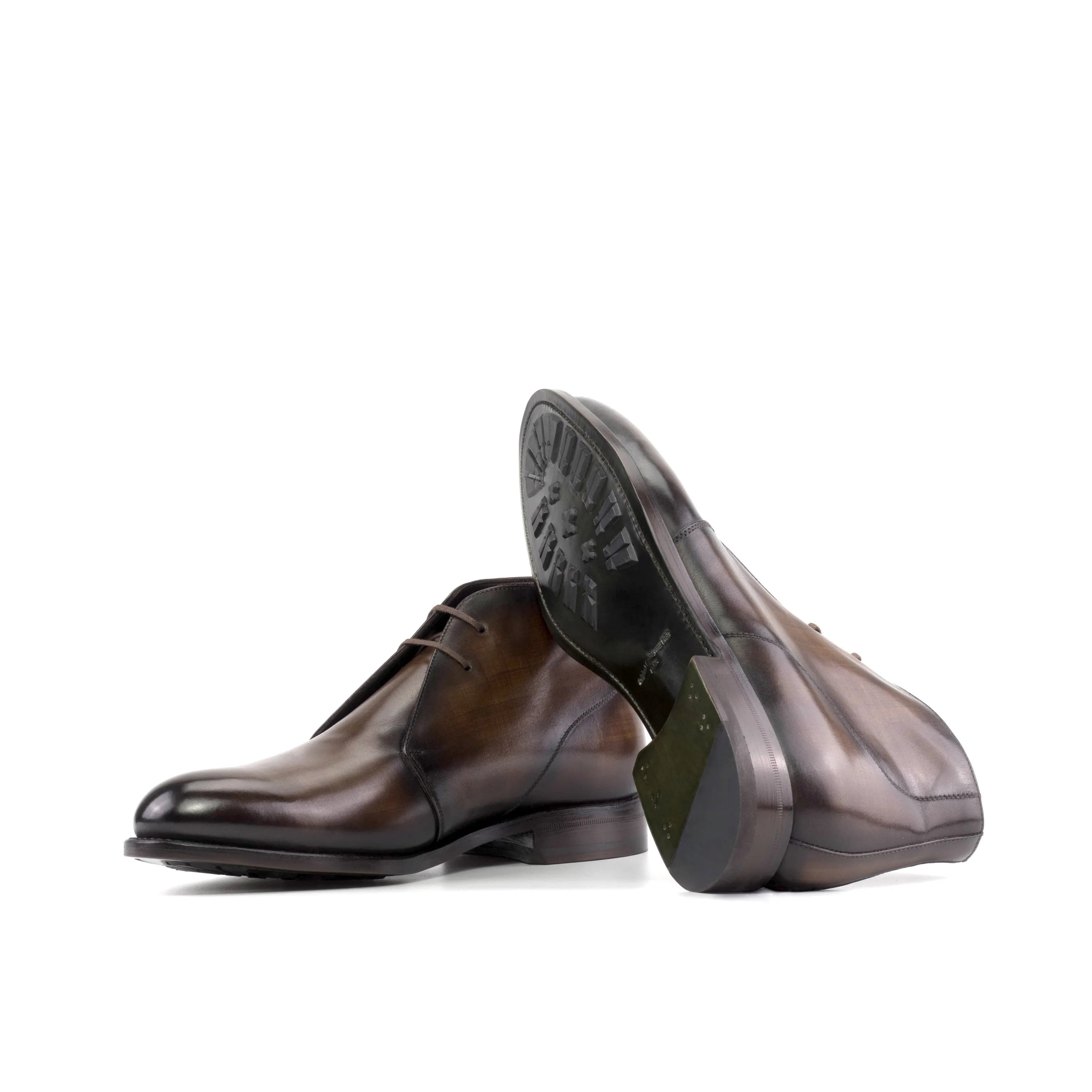 Brown leather Mil Chukka boots from Fast Lane collection