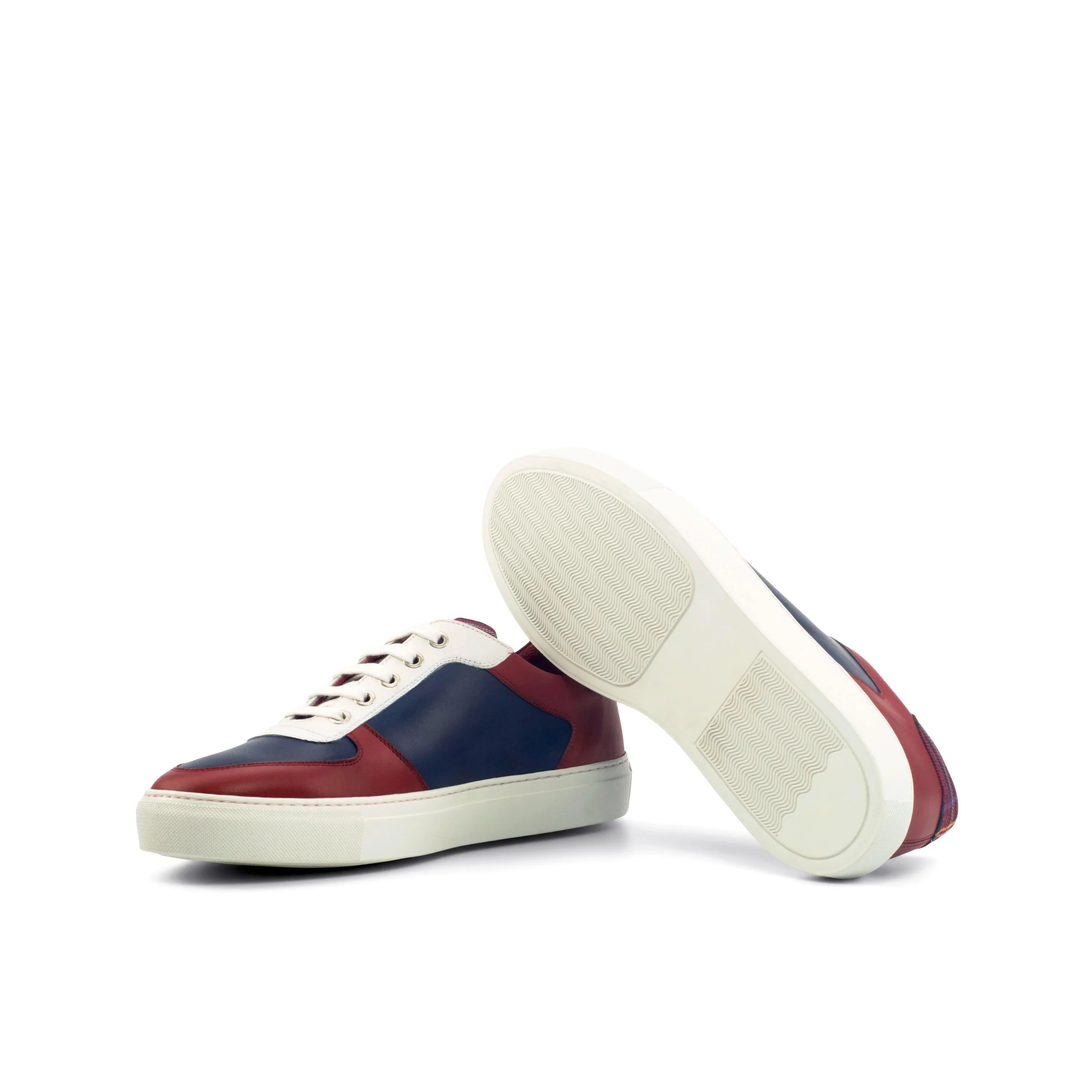 Milo low painted calf two-toned trainer sneaker