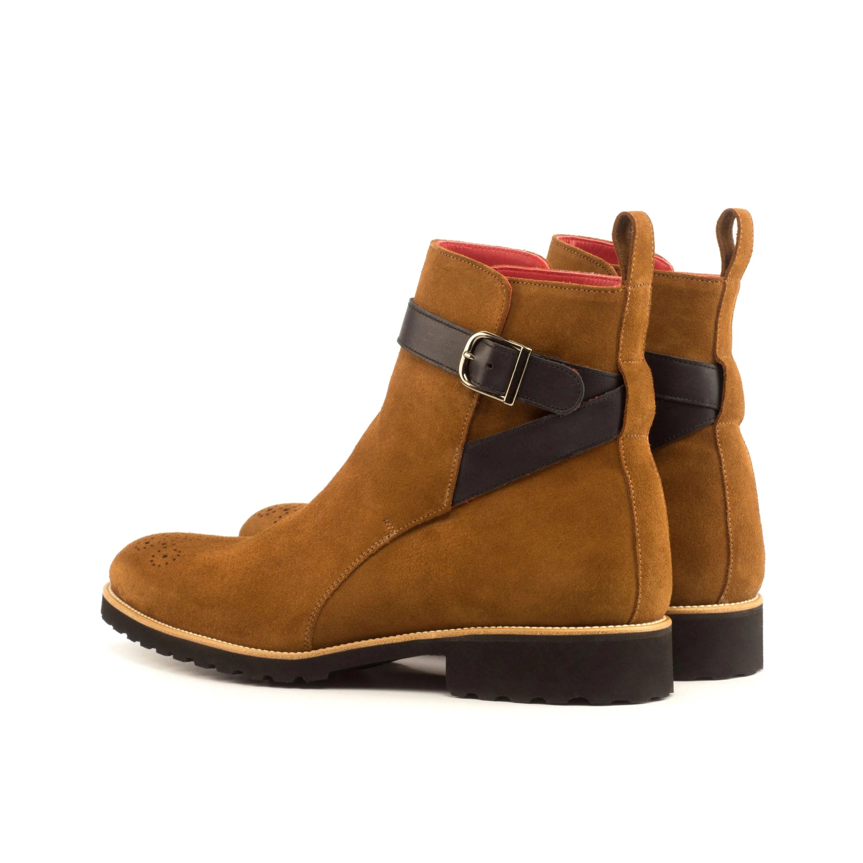 Brown suede Navajo Jodhpur Boots II with buckle strap