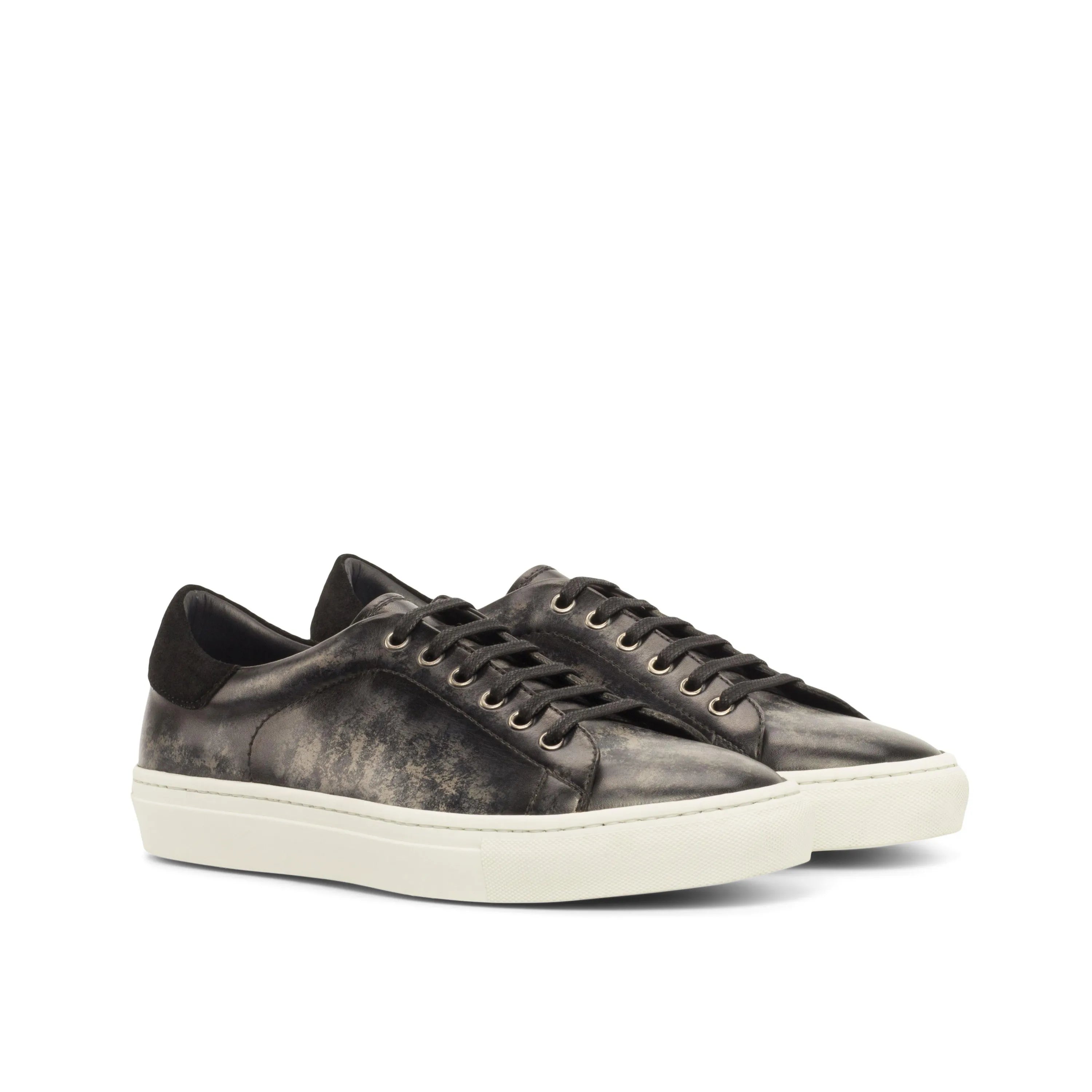 Distressed leather Nira Trainer Patina Sneaker II cupsole trainer
