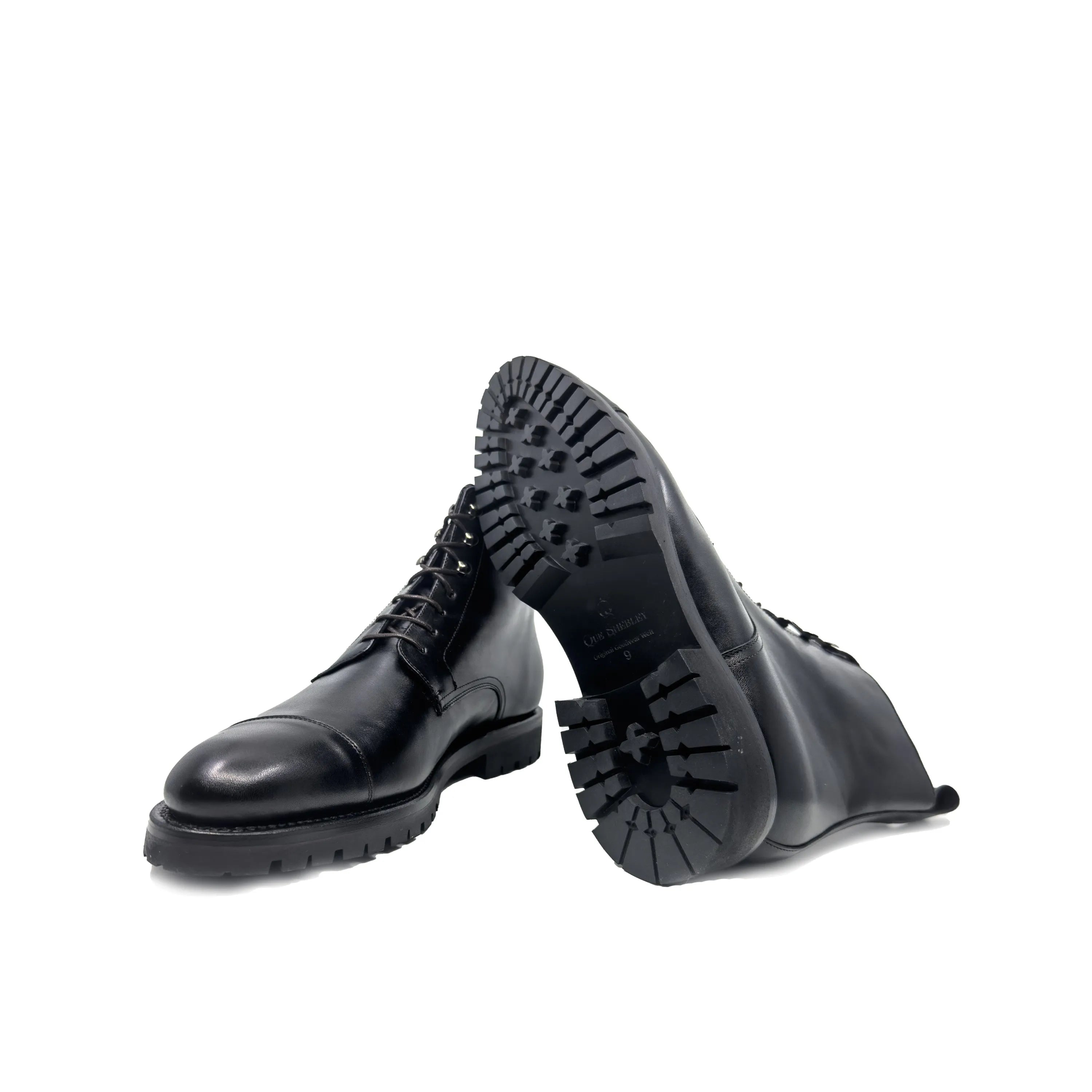 Black Oakland 45 Jumper Boots II in leather lace-up design